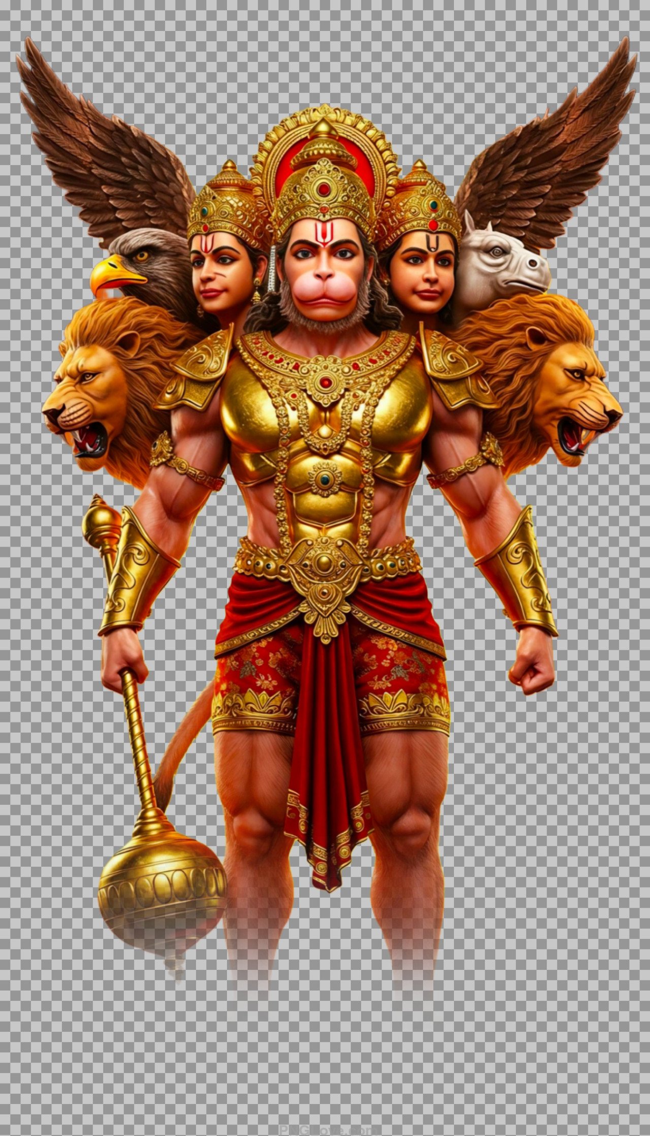 Panchmukhi Hanuman photo PNG image