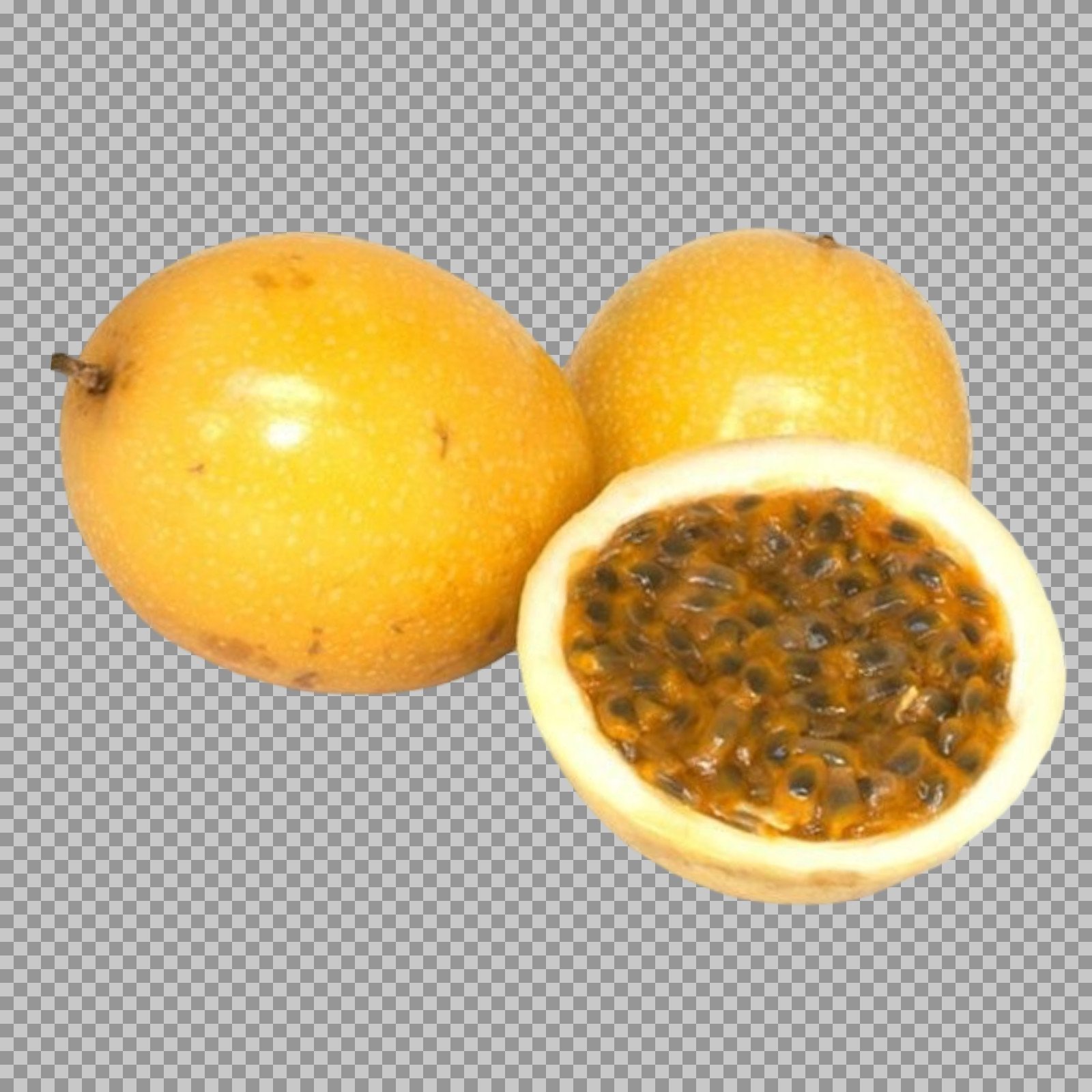 Yellow Passion Fruit PNG | Fresh Maracuja Cutout
