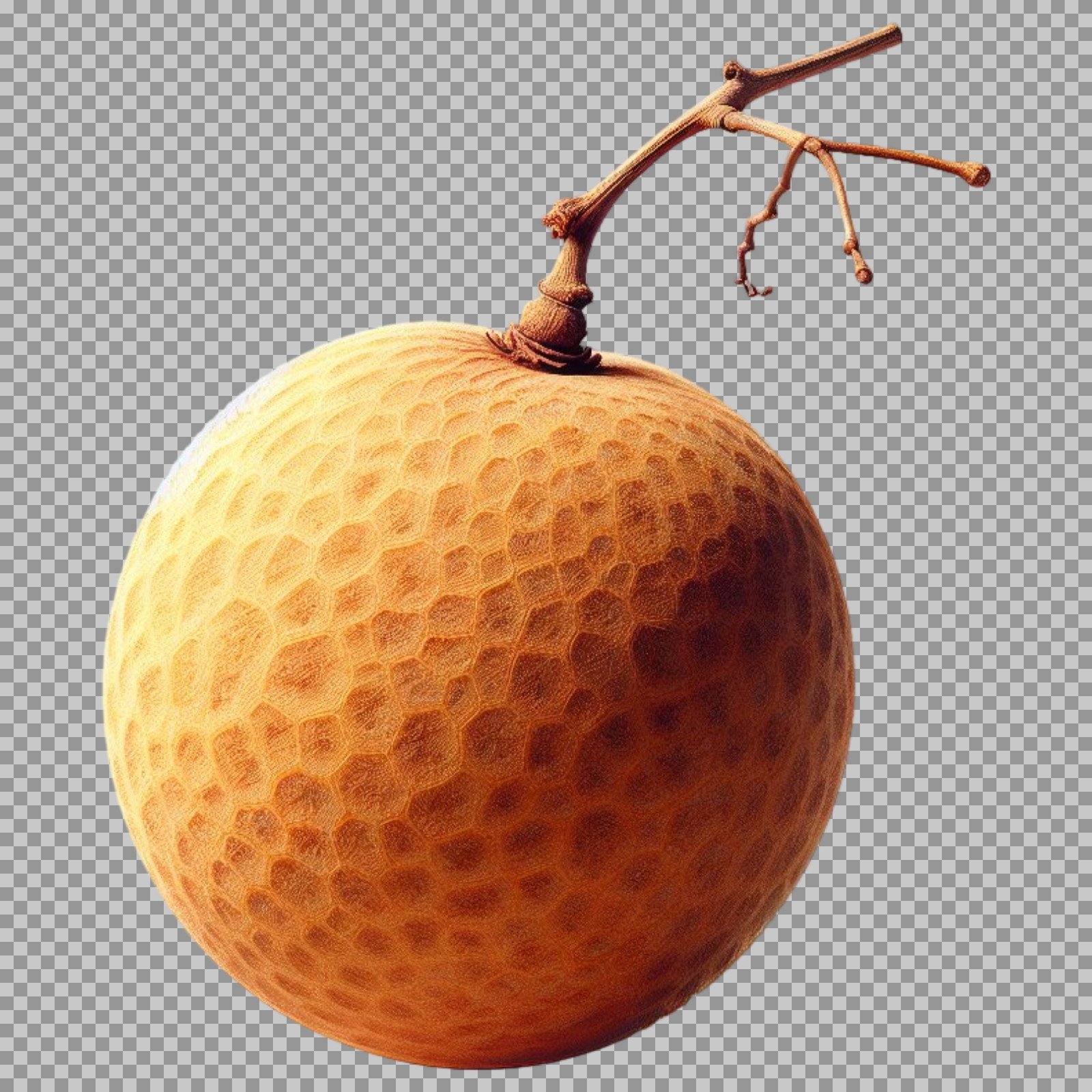 Single Longan Fruit PNG | Close-up Transparent Image