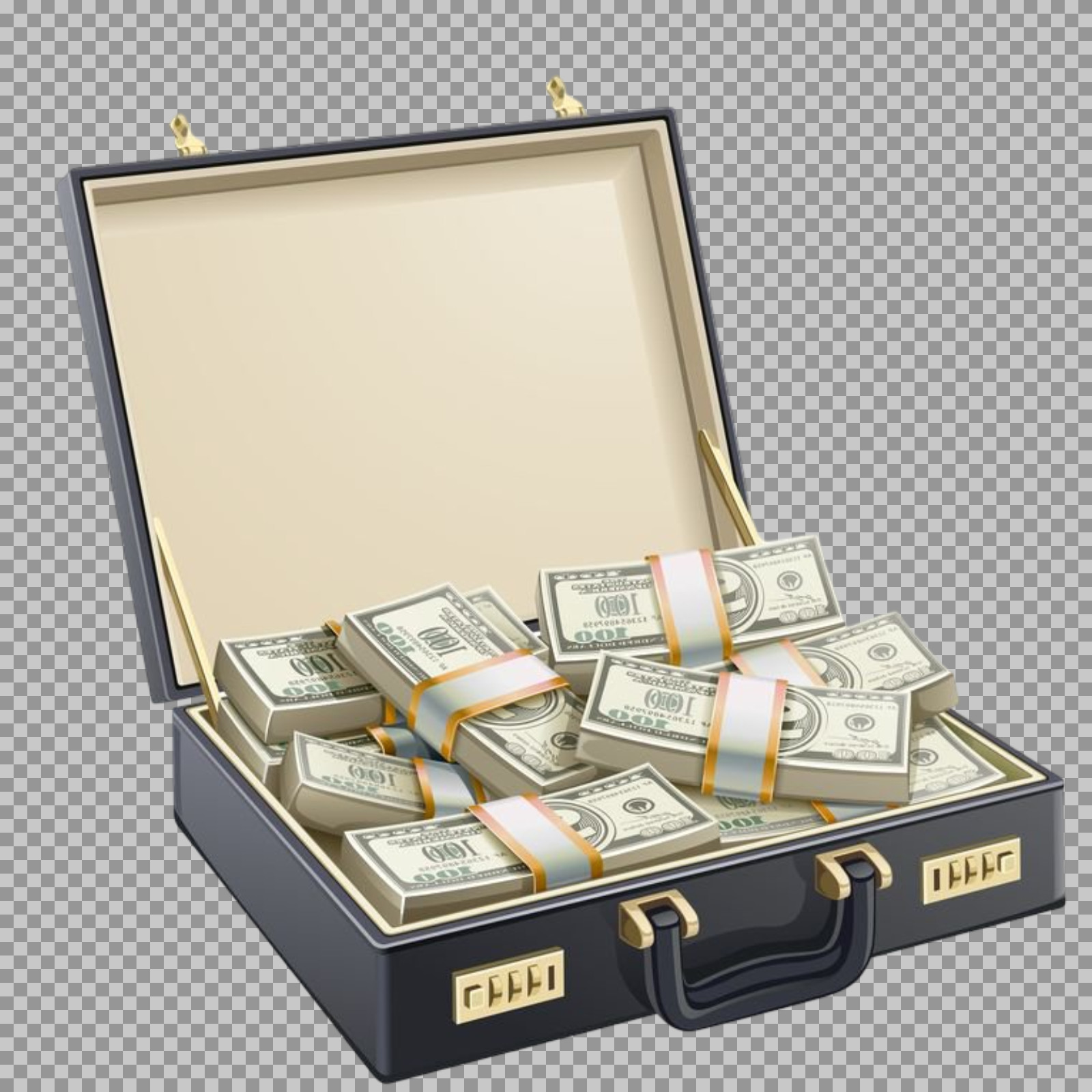 Briefcase Full of Money PNG | Business & Finance Graphic