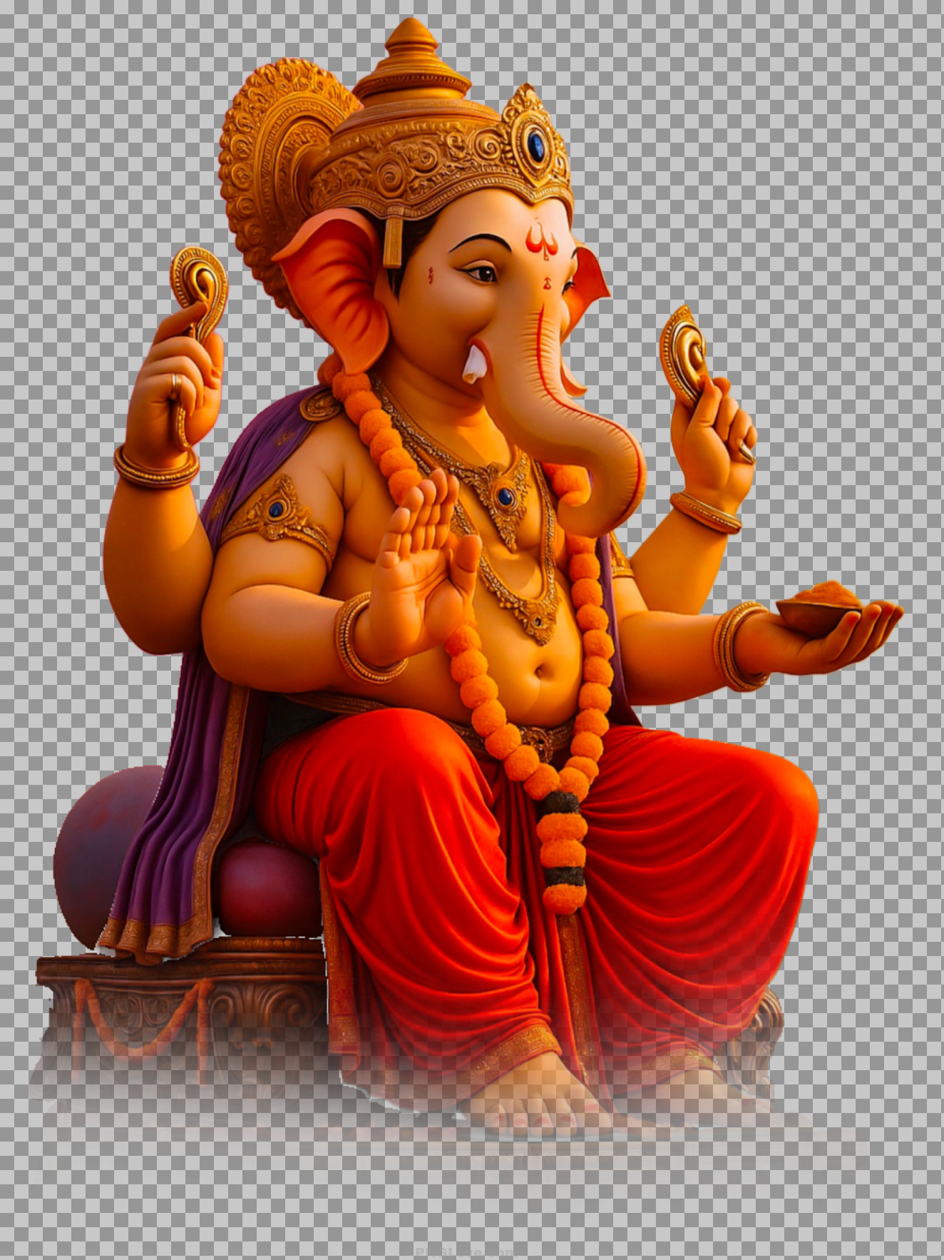 Lord Ganesha PNG | Hindu Deity Illustration for Festivals