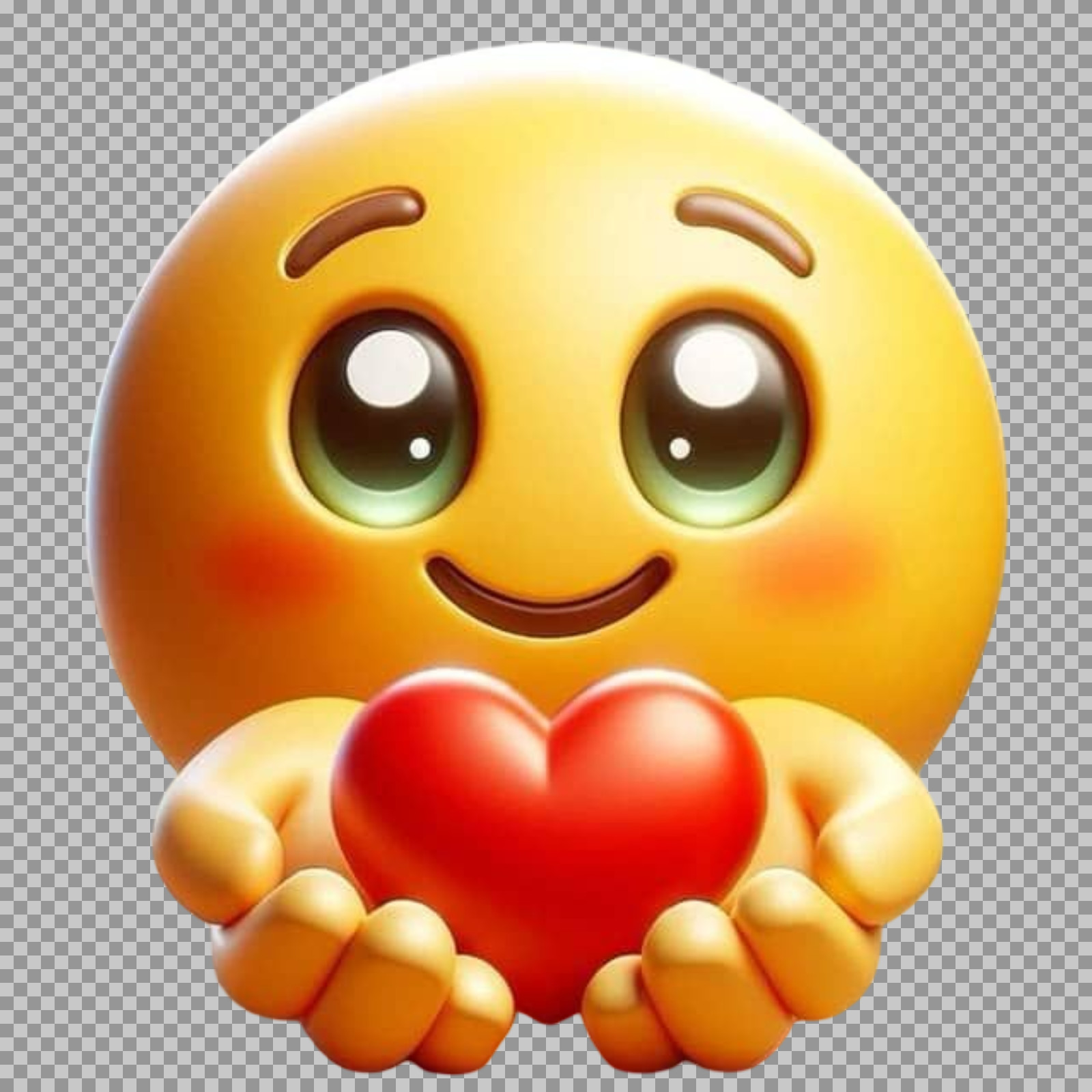 Cute Emoji Holding Heart PNG | Free Transparent Download
