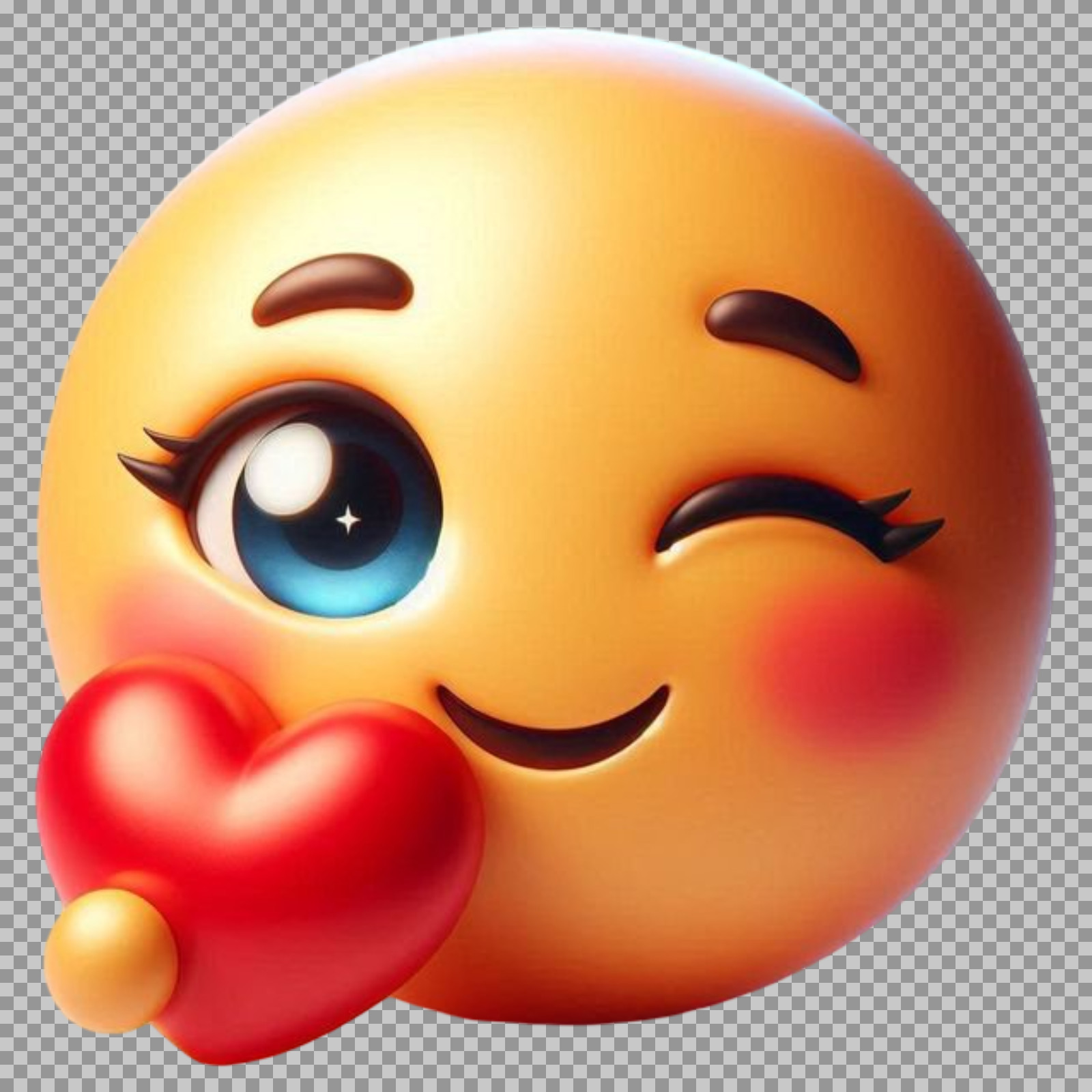 Blowing a Kiss Emoji PNG | Free Transparent Download