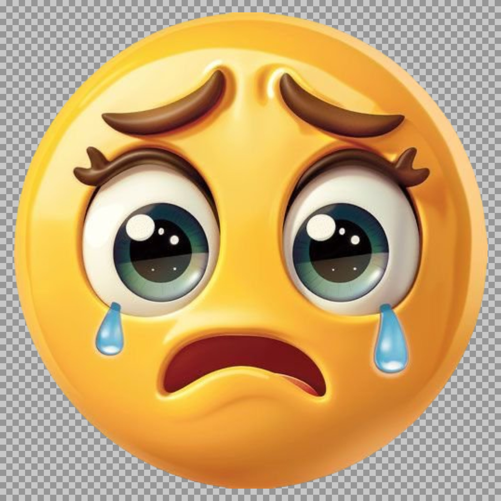 Pleading Face Crying Emoji PNG | Free Download
