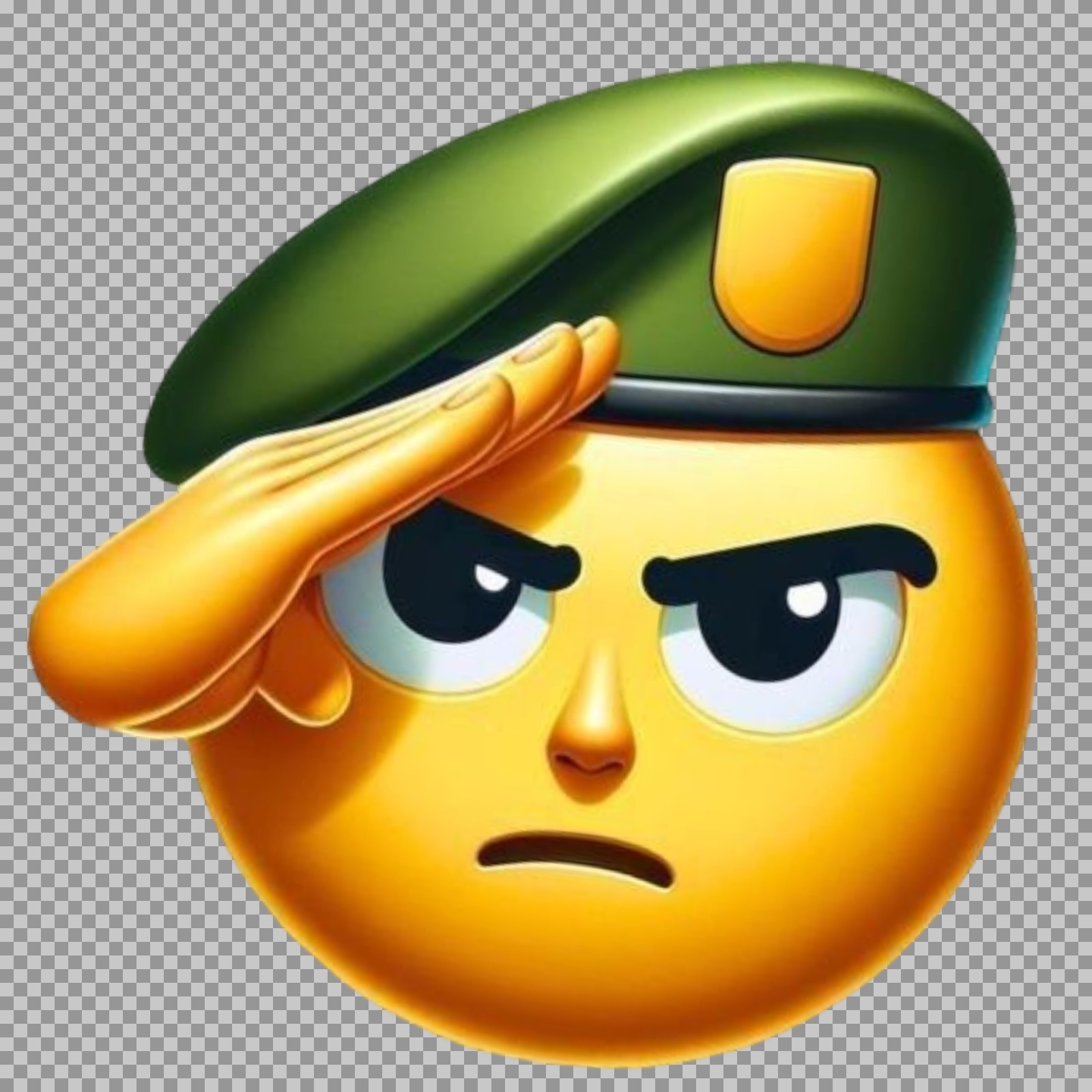 Saluting Soldier Emoji PNG | Free Transparent Military Icon...