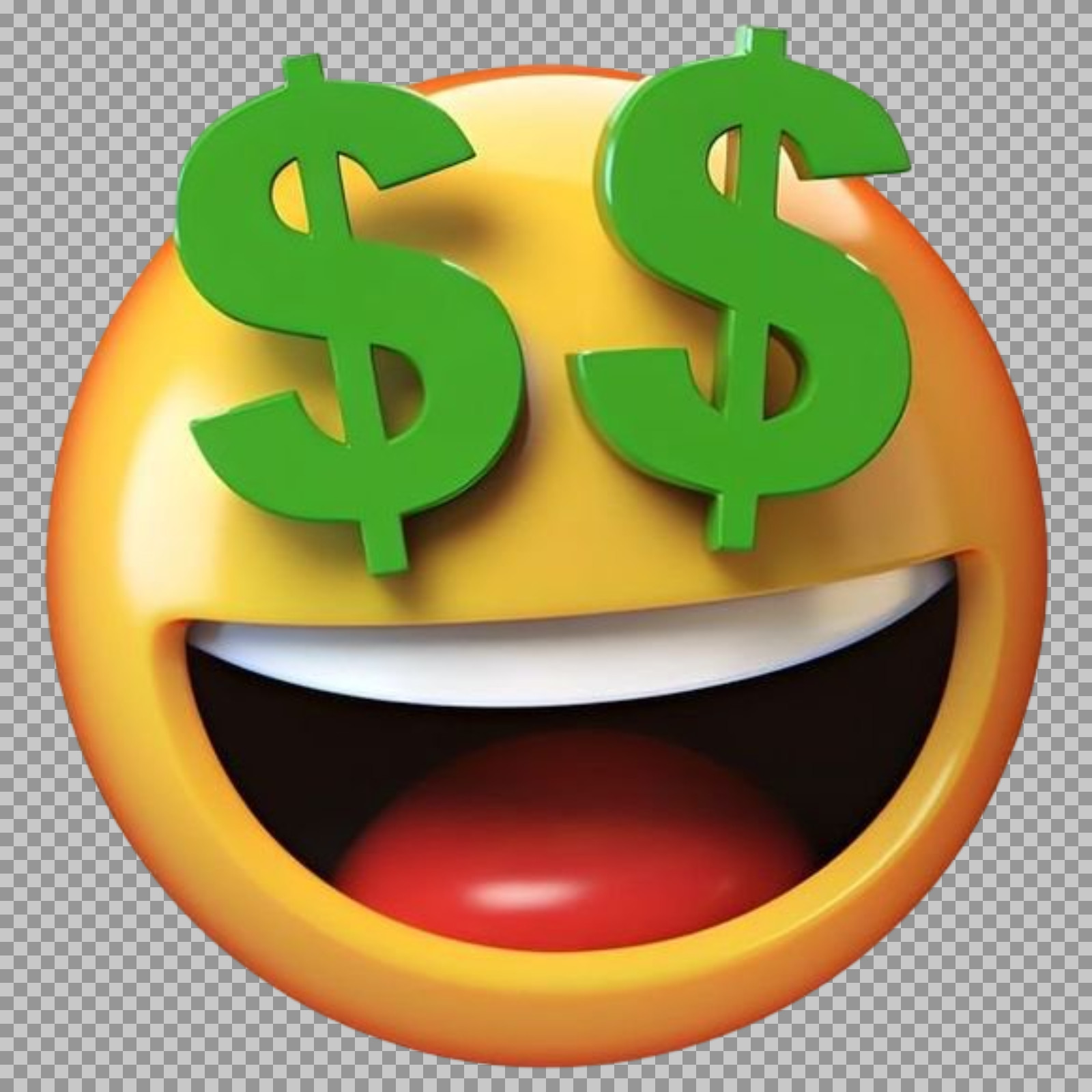 Money-Eye Emoji PNG | Free Transparent Dollar Sign Icon
