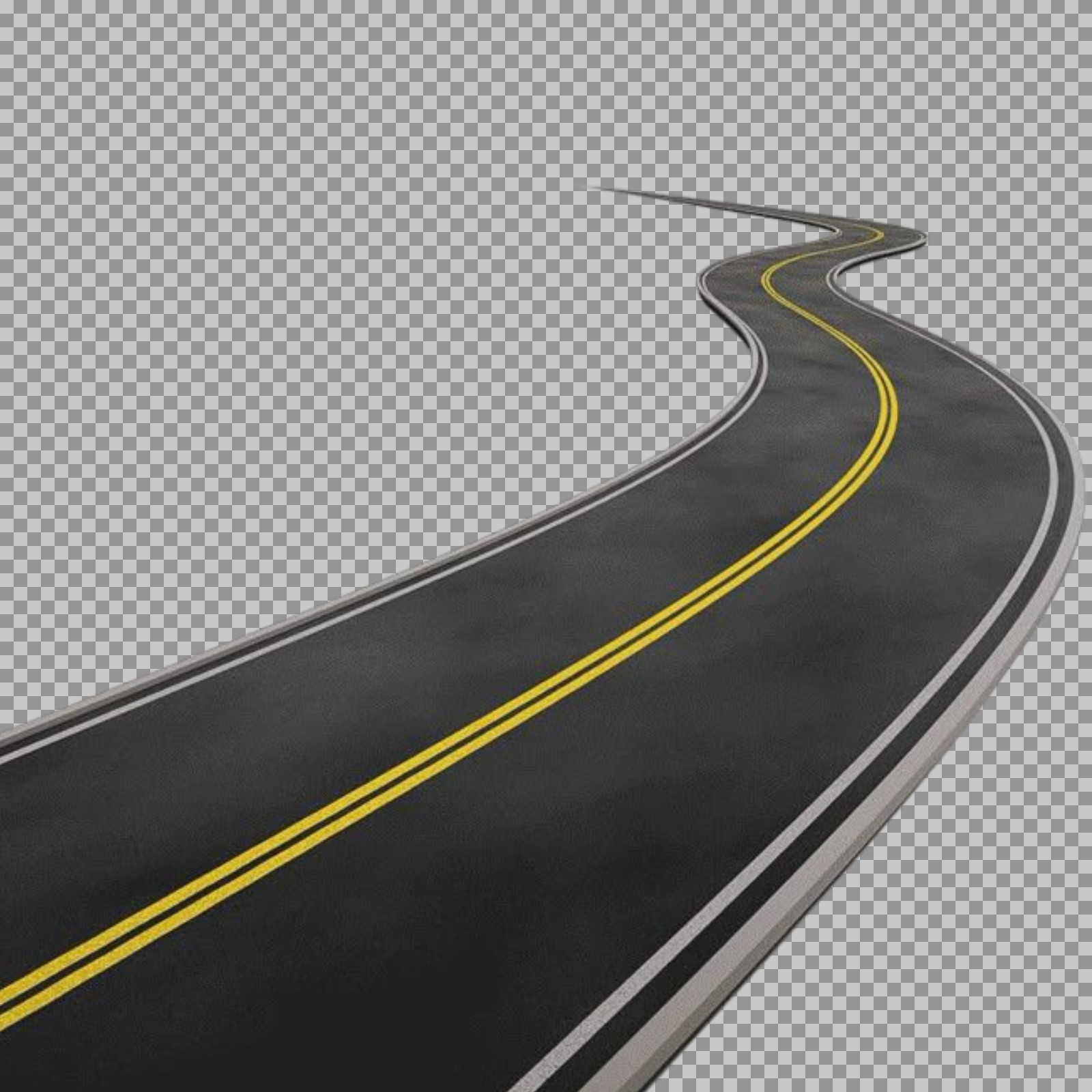 Winding Road PNG | Isolated Curving Highway for Journey & Travel...
