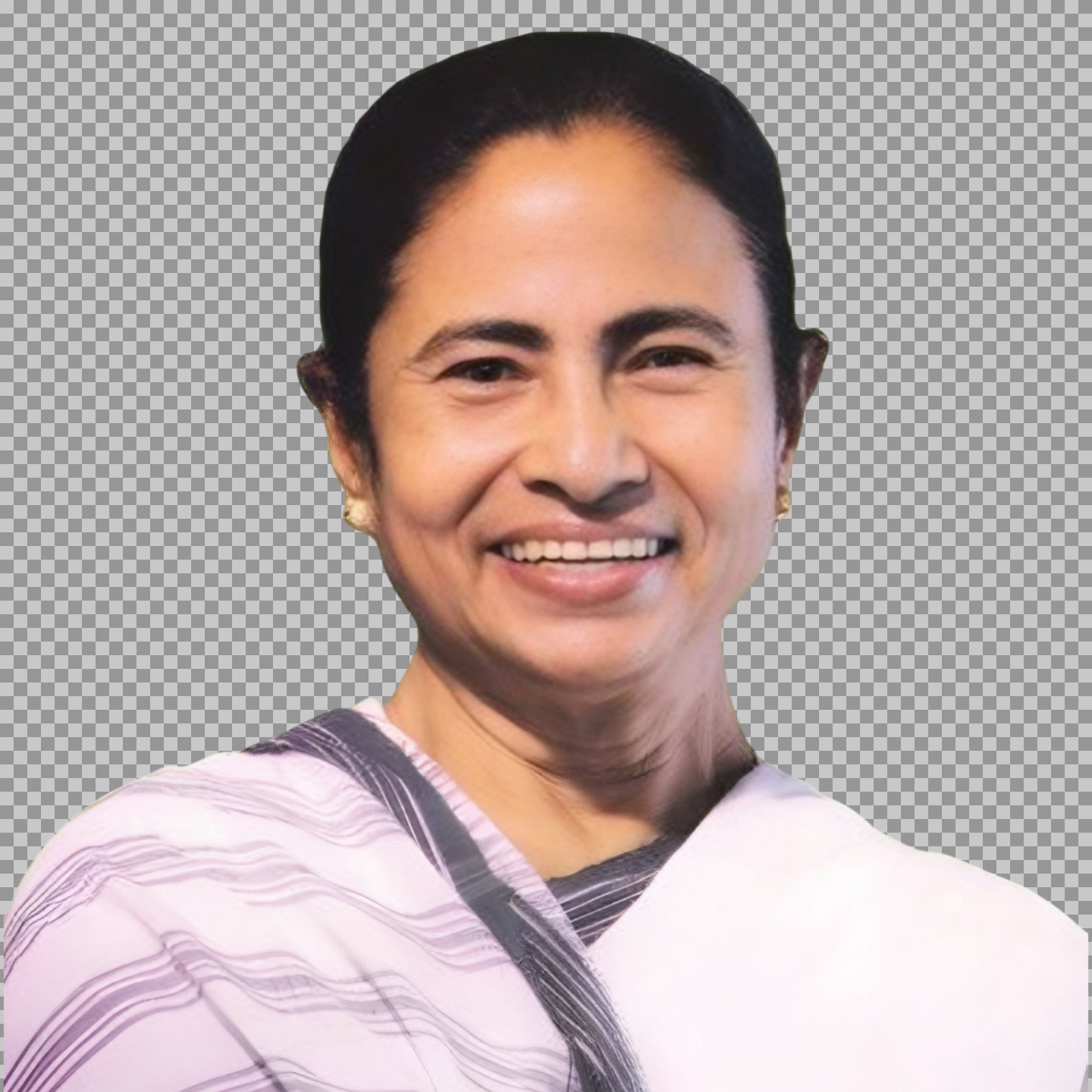 Mamata Banerjee Smiling PNG | Free Transparent Portrait Download
