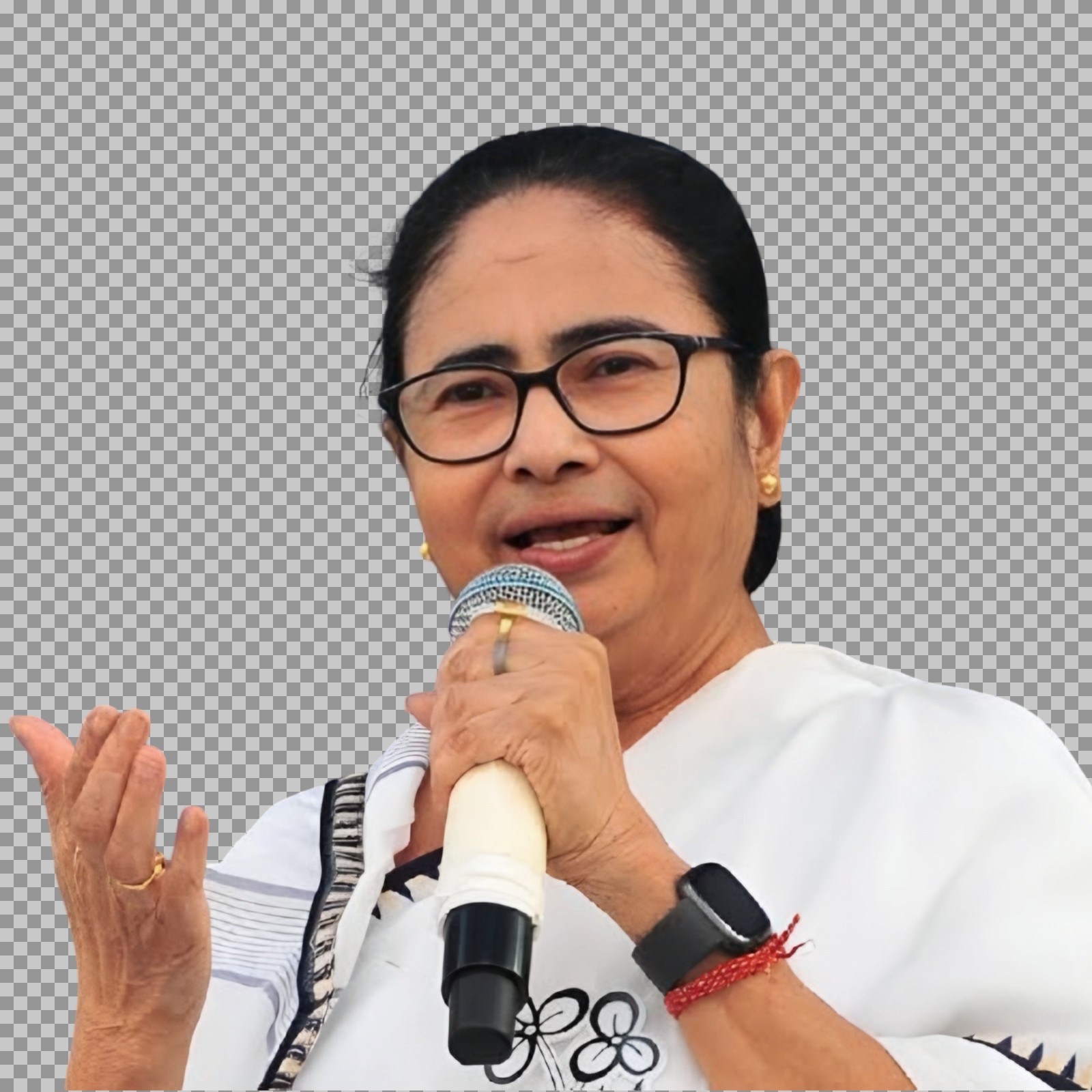 Mamata Banerjee Speaking PNG | Free Transparent Cutout Image