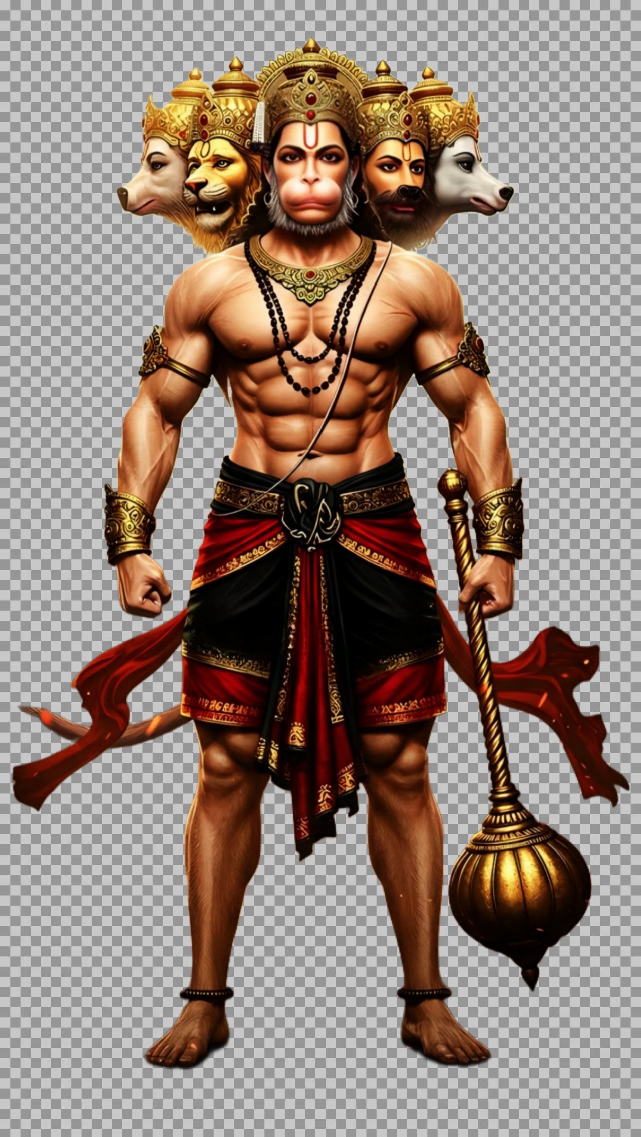 Panchmukhi Hanuman photo PNG image download