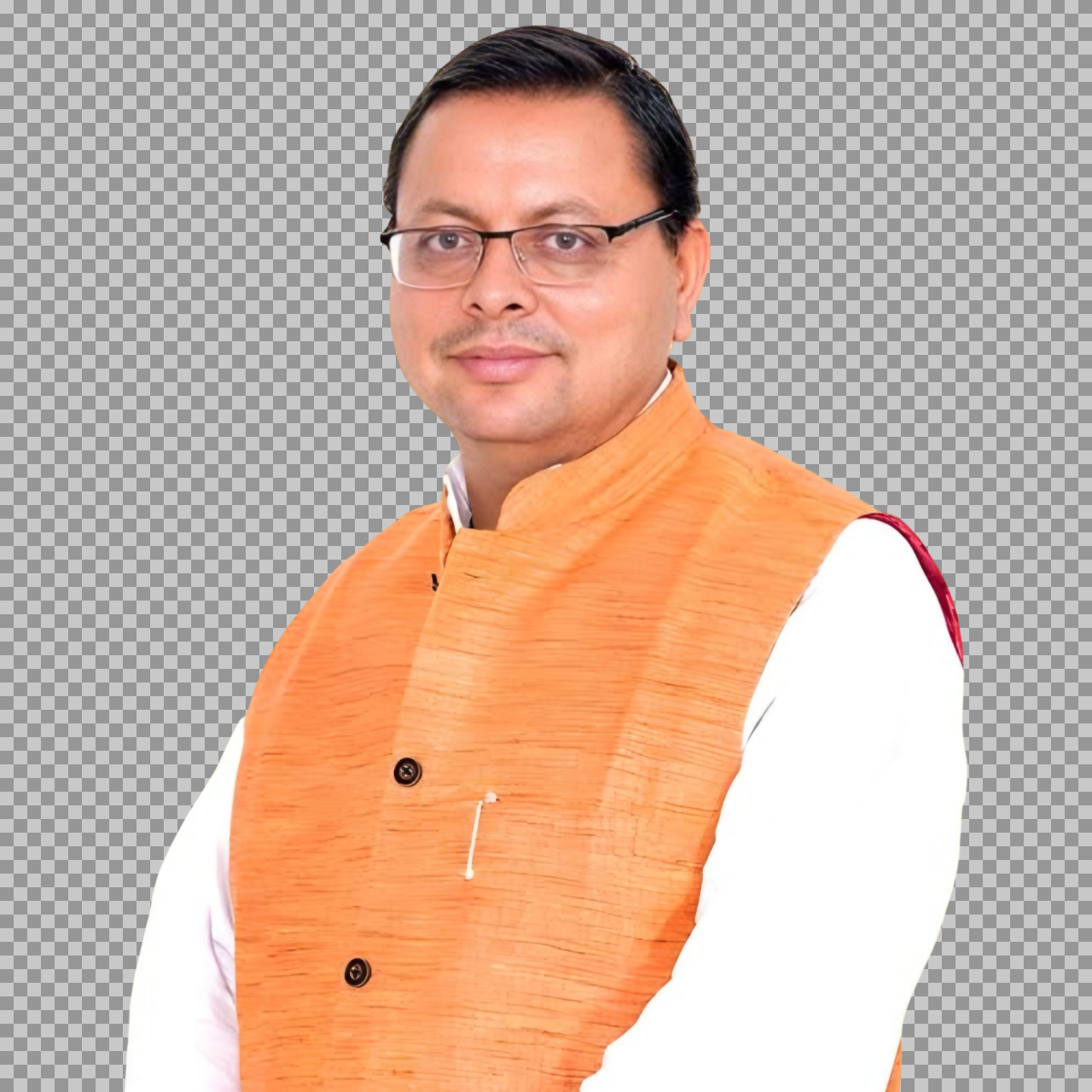 Pushkar Singh Dhami Orange Jacket PNG | HD Photo of UK CM