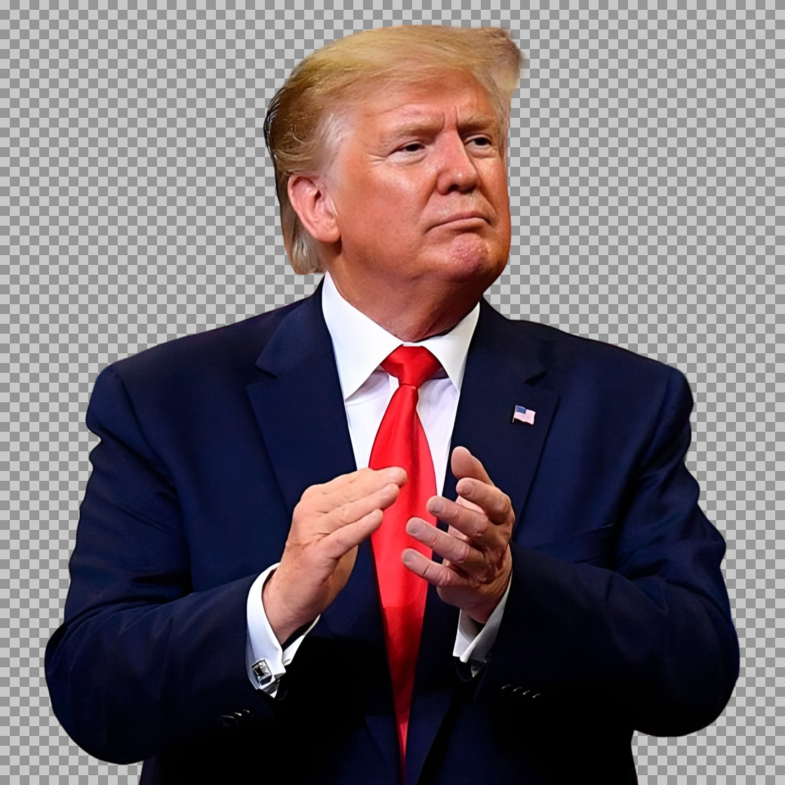 Donald Trump Clapping PNG | Transparent Reaction Image