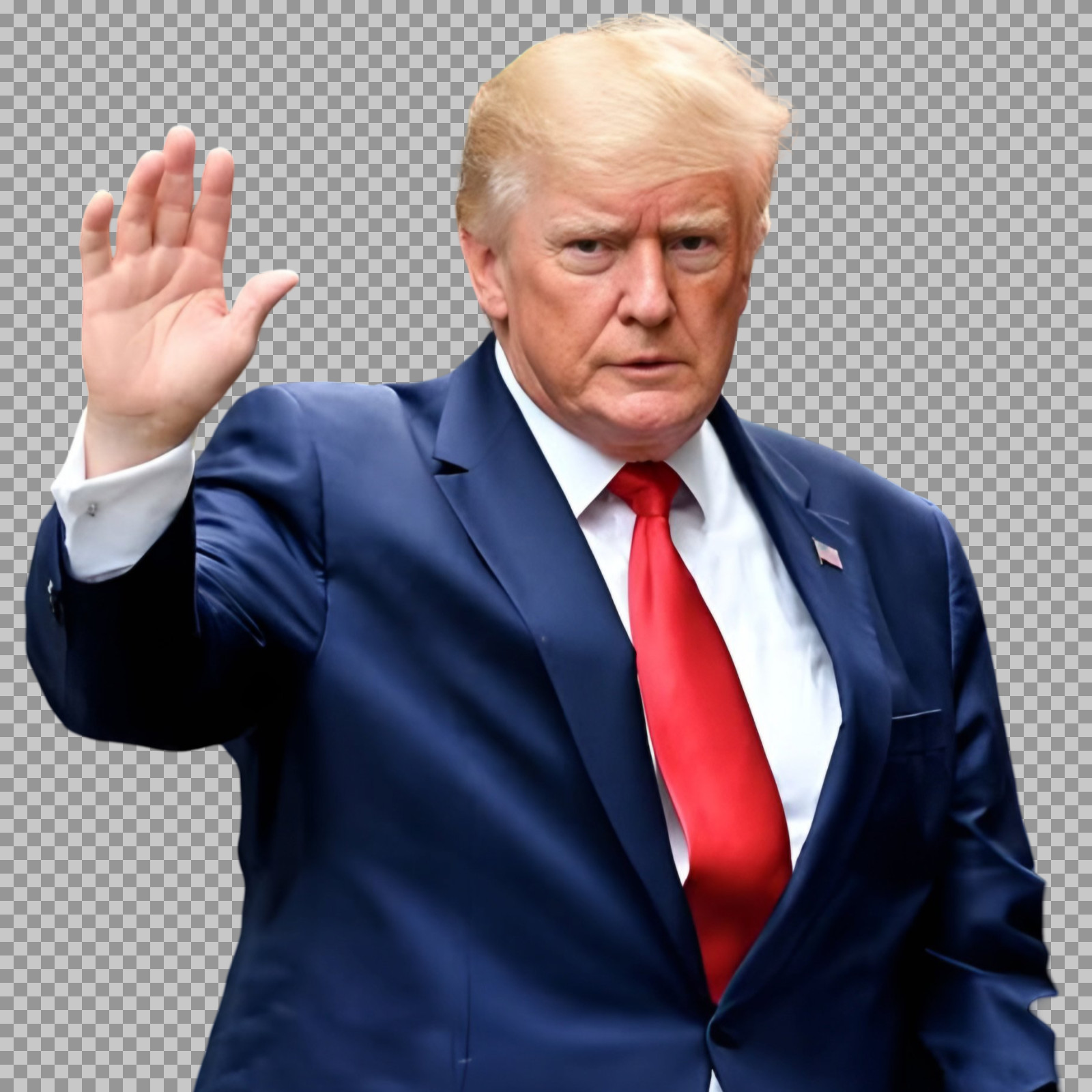 Donald Trump Waving PNG | Transparent Cutout Image