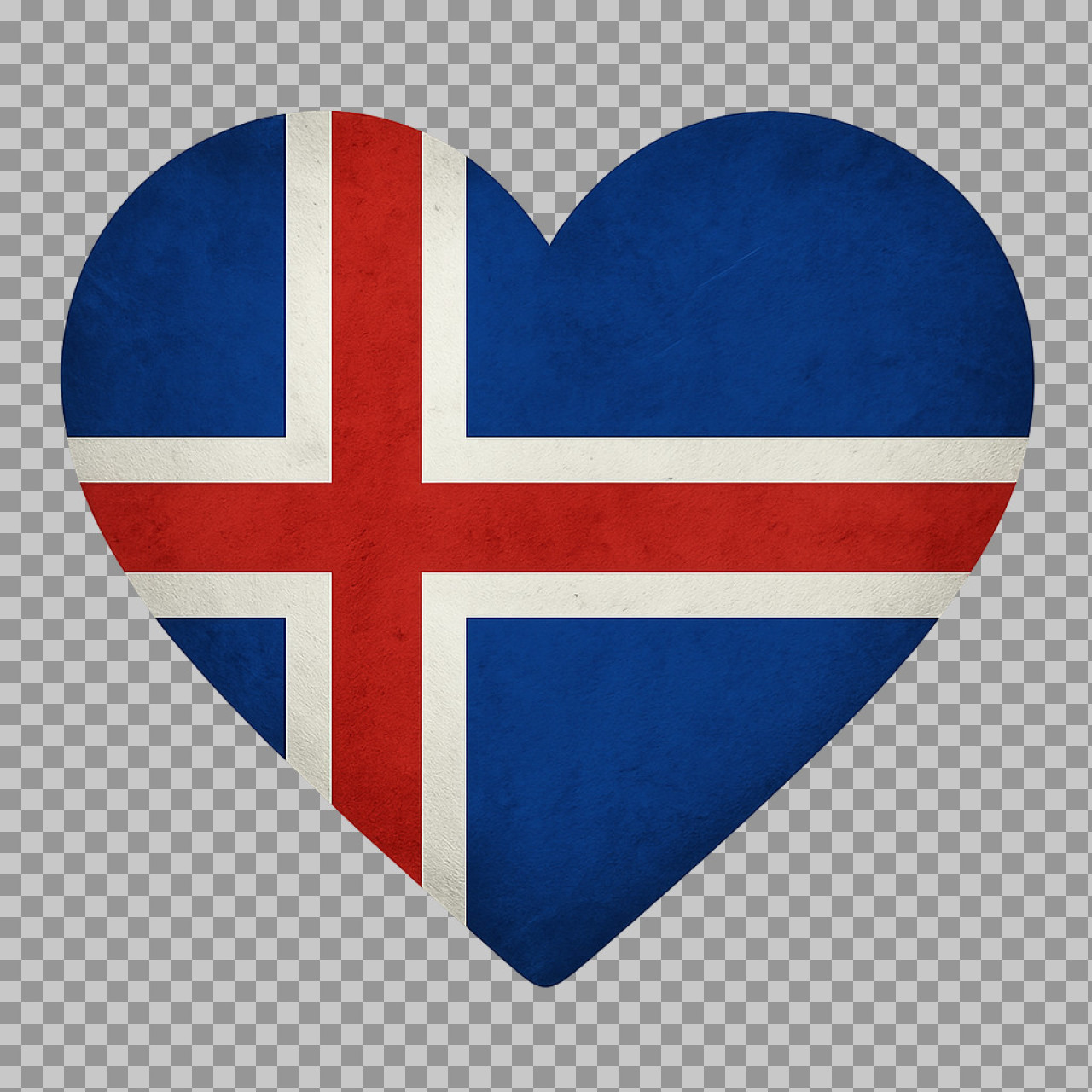Love Iceland Heart Flag | Vintage Patriotic Graphic