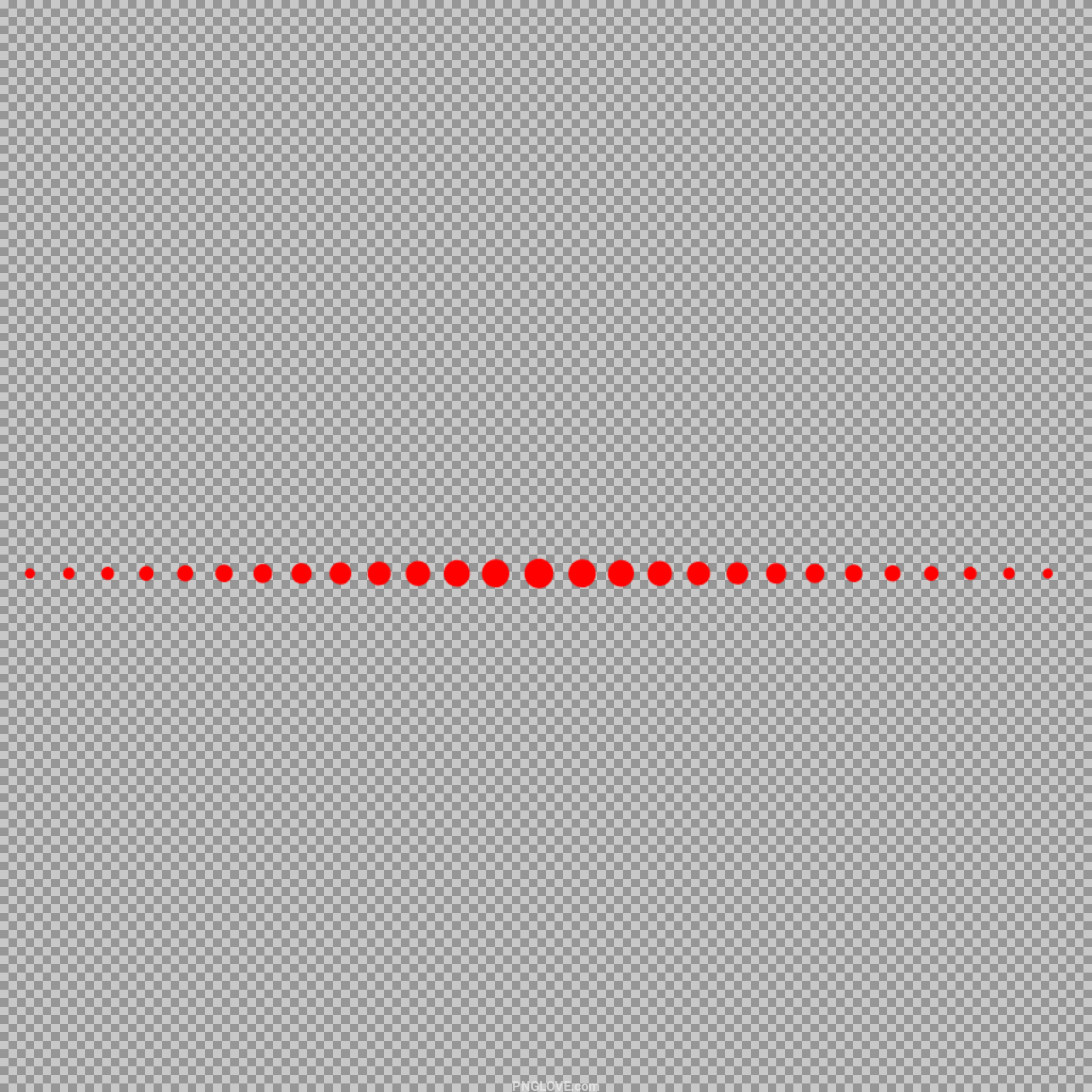 Red Dotted Line Divider PNG | Gradient Pulse Effect