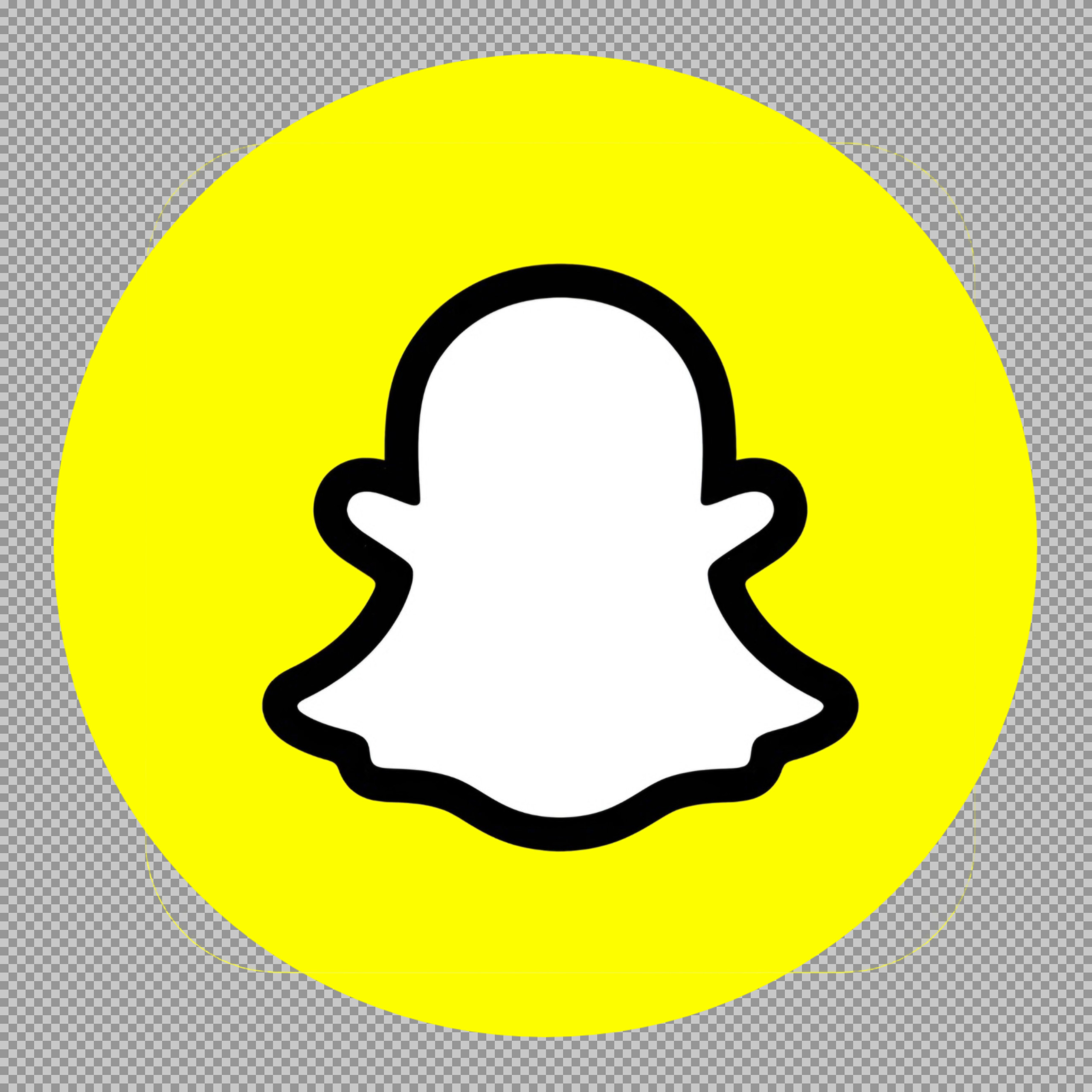 Grunge Snapchat Logo PNG | Yellow Circle Icon...
