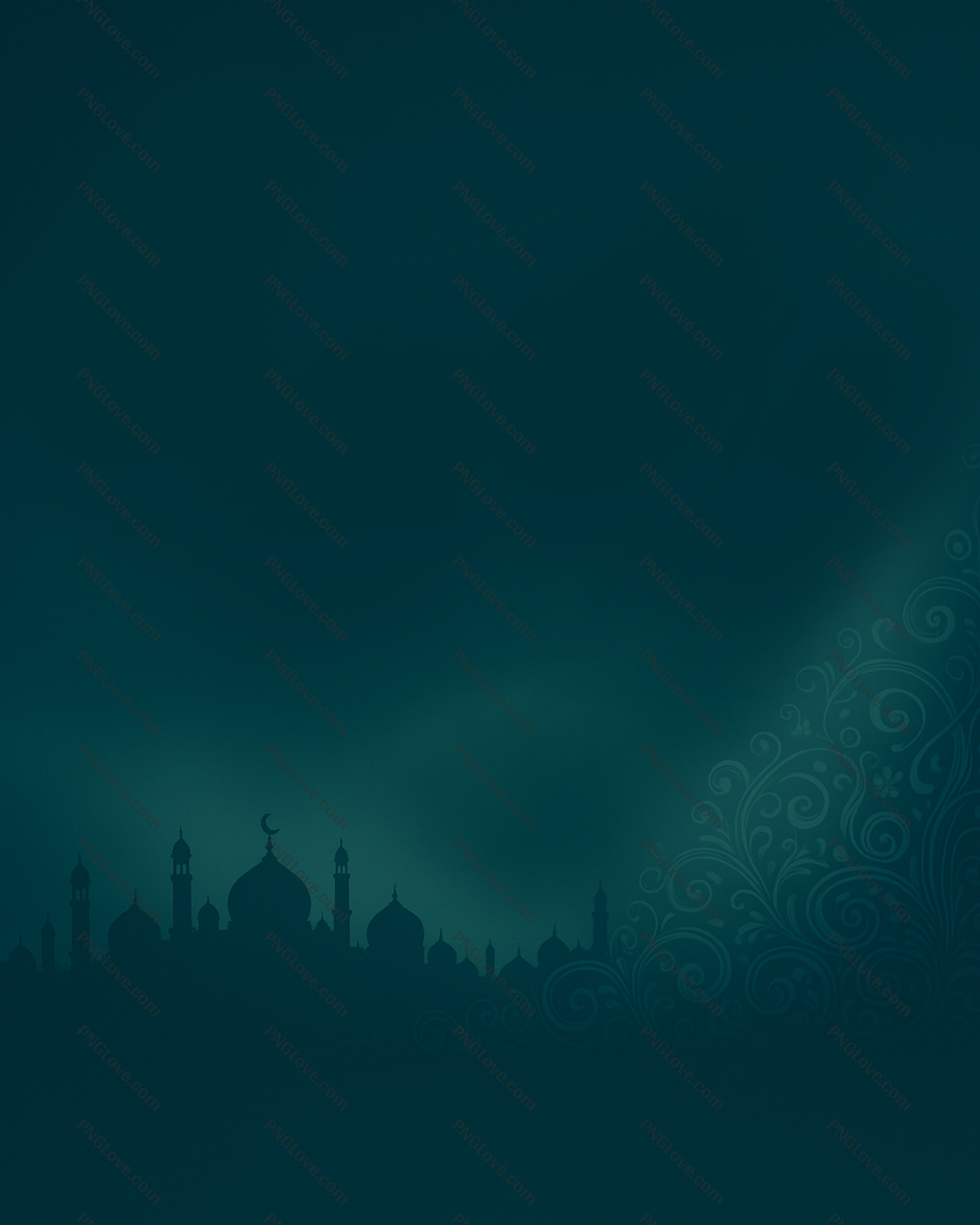 Elegant Islamic Background | Mosque Silhouette for Ramadan & Eid...