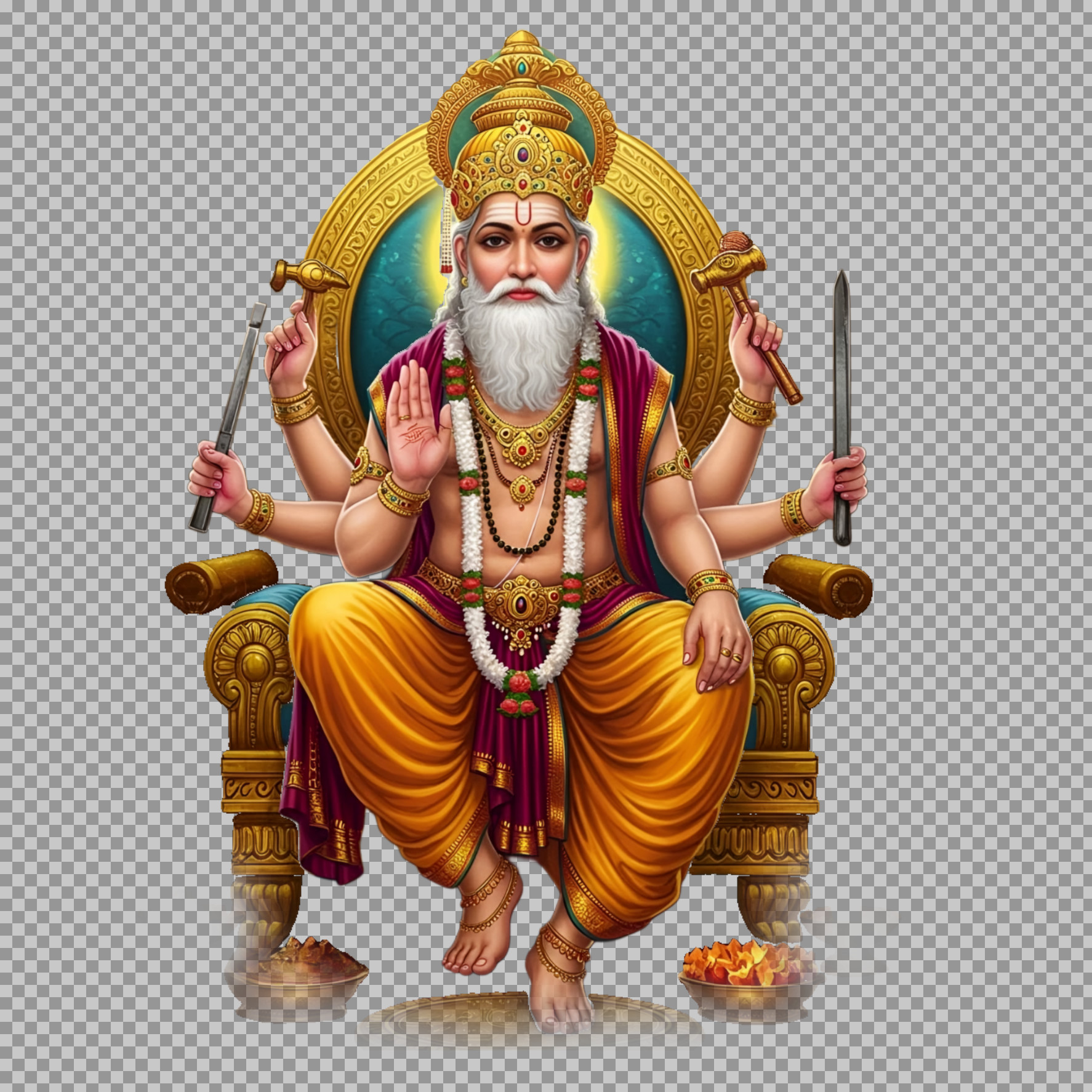 Lord Vishwakarma PNG Image | Divine Architect HD Photo