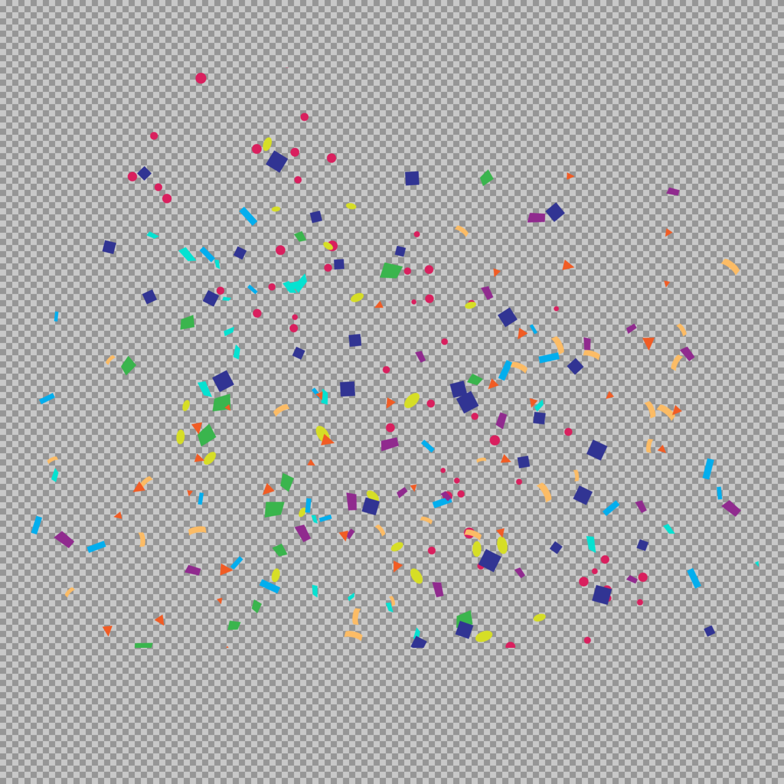 Colorful Confetti PNG | Free Transparent Celebration Overlay