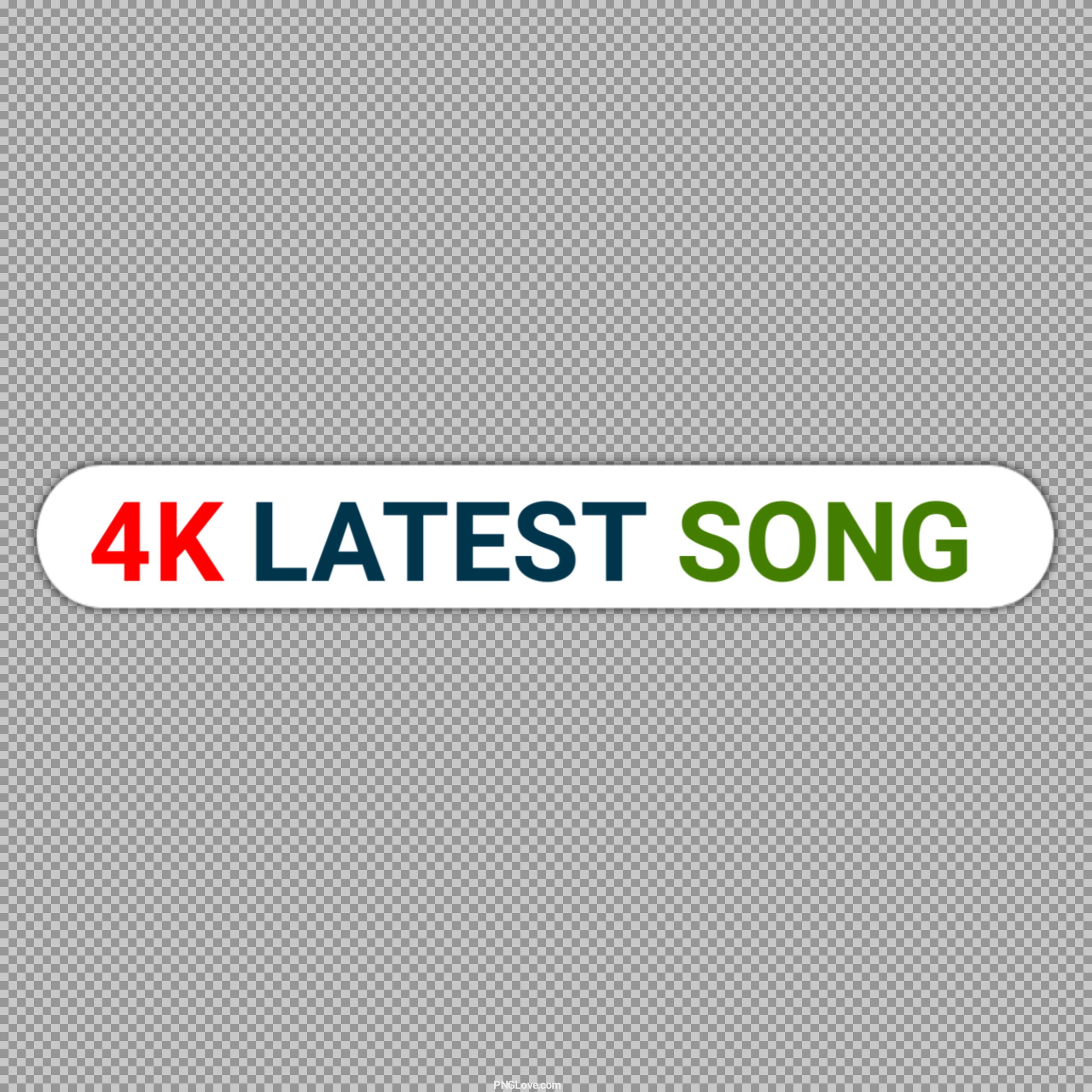 4K Latest Song PNG | Free Transparent Sticker for Thumbnails...