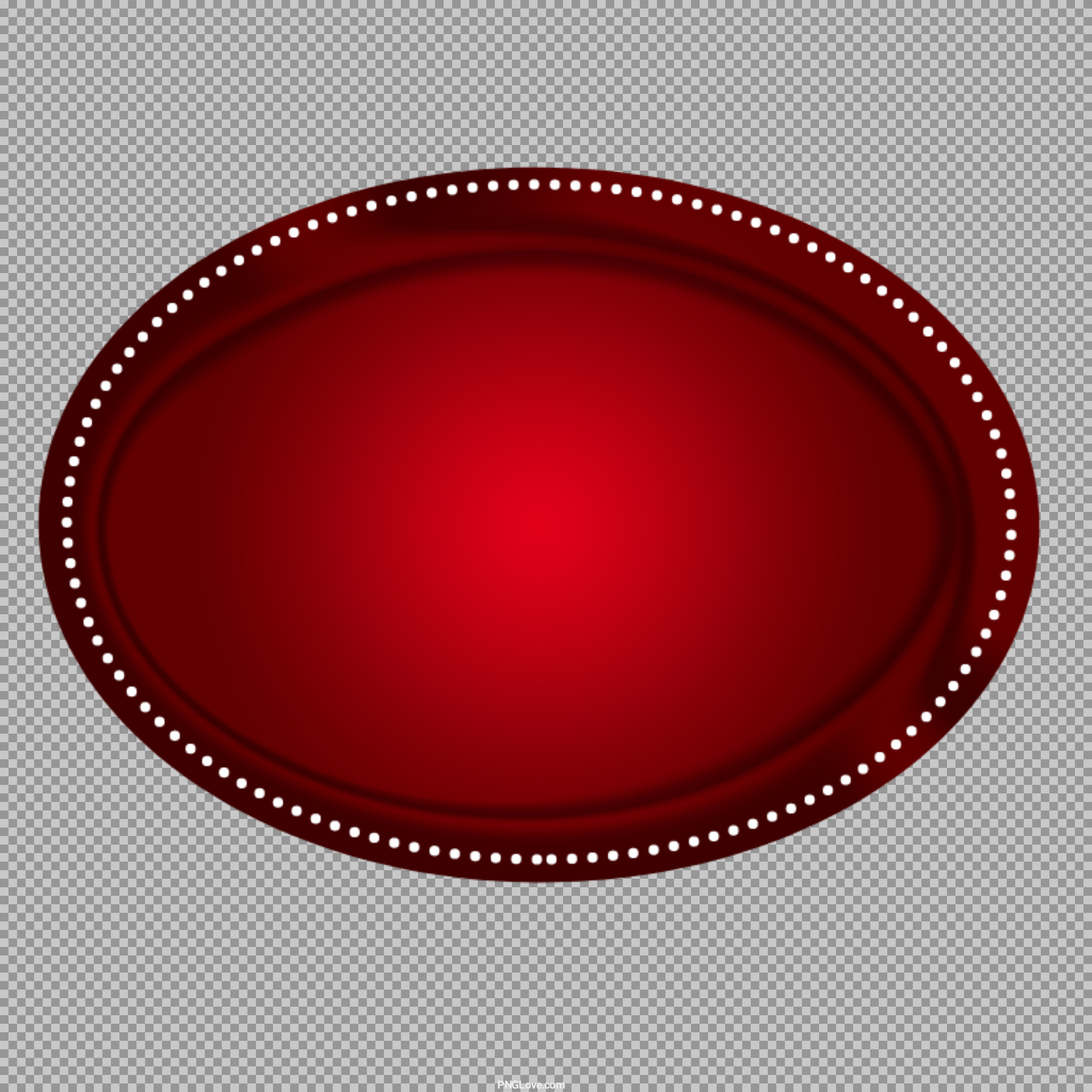 Elegant Red Oval Frame PNG | Free Luxury Label & Badge