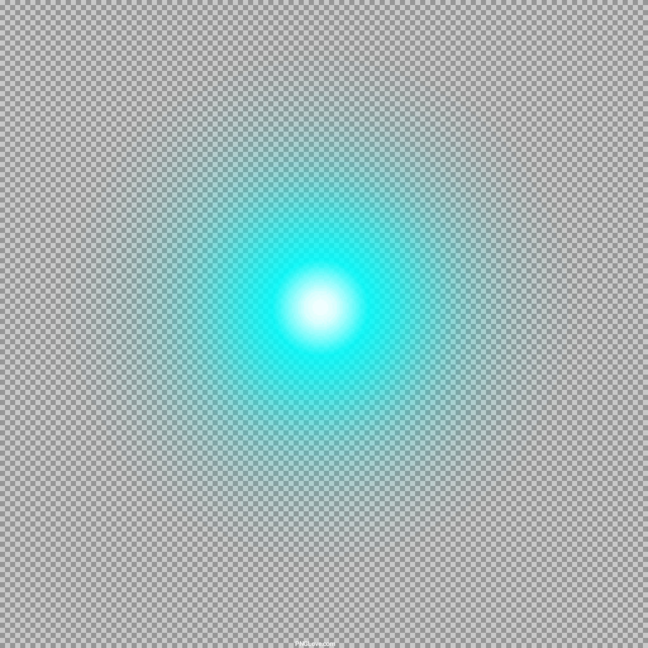 Cyan Glowing Orb PNG | Free Sci-Fi & Magic Light Effect