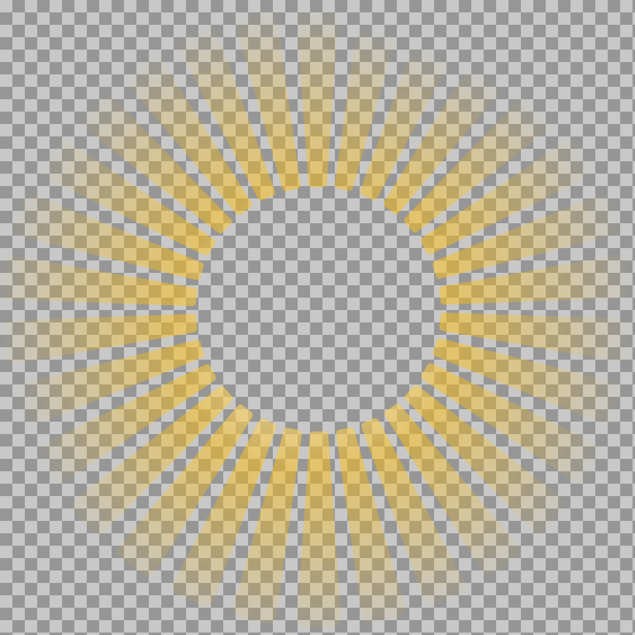 Yellow Sunburst Circle PNG | Free Geometric Frame & Icon
