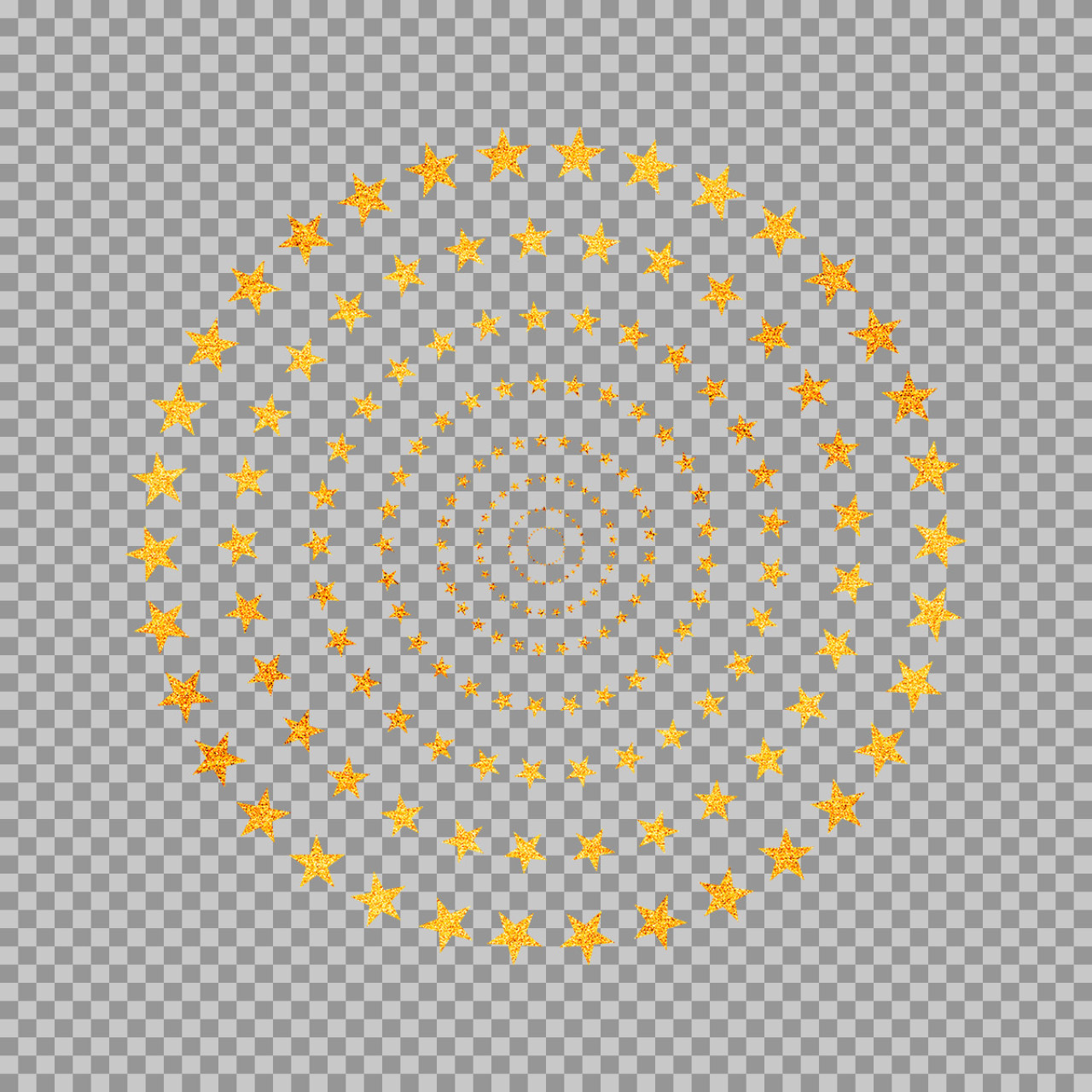Golden Geometric Mandala PNG | Abstract Digital Art