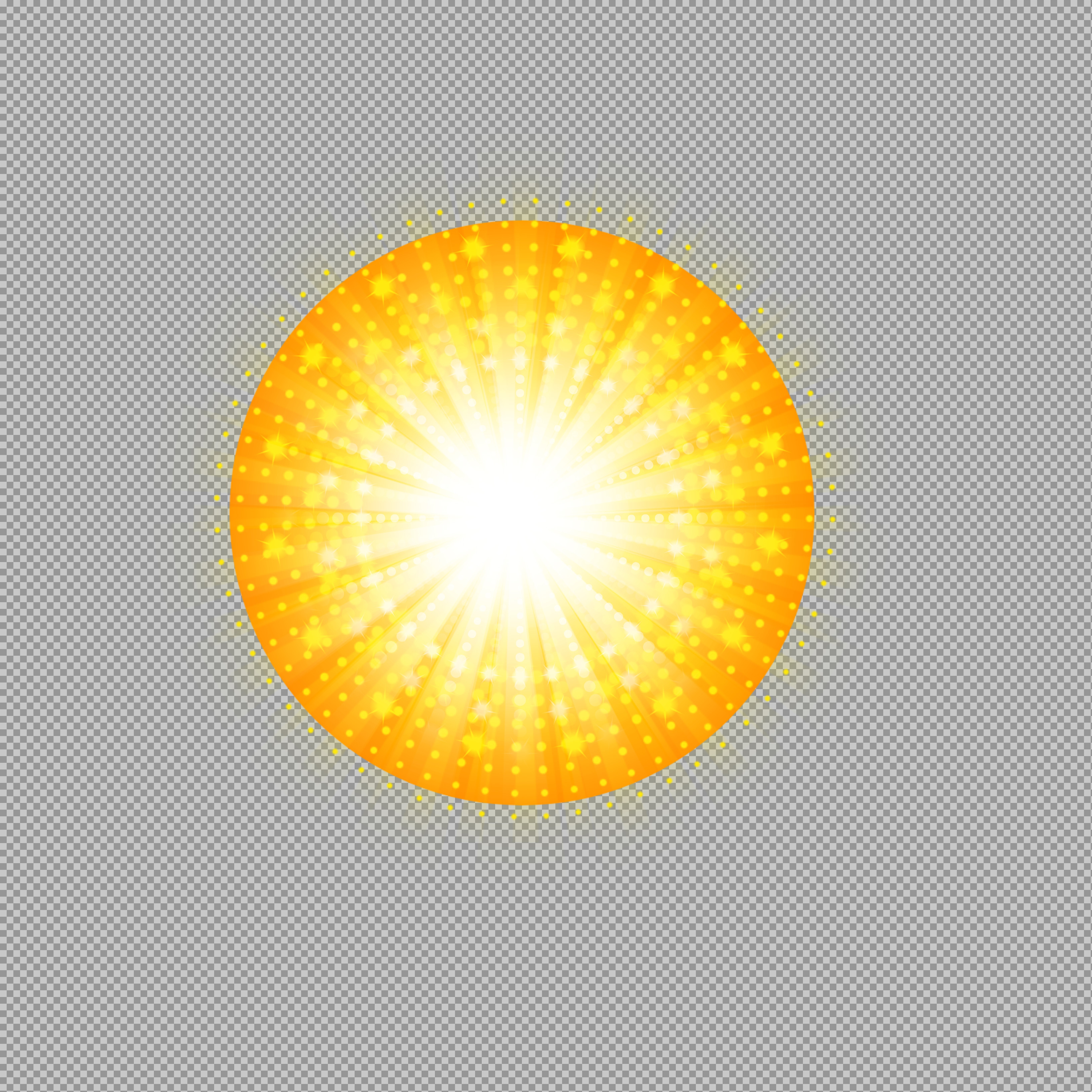 Glowing Sun Icon PNG | Abstract Starburst Graphic