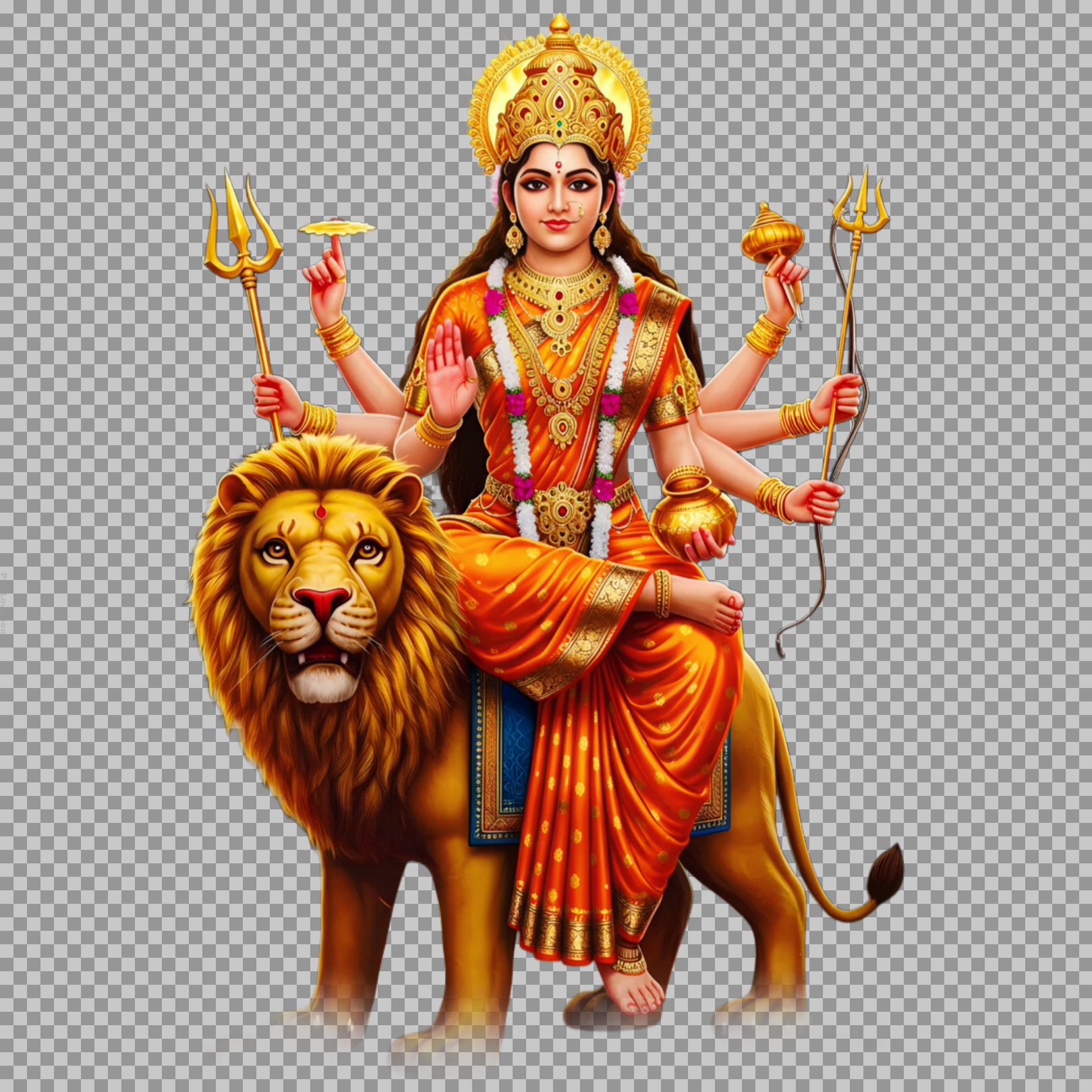 Navratri Day 4 Maa Kushmanda PNG transparent image