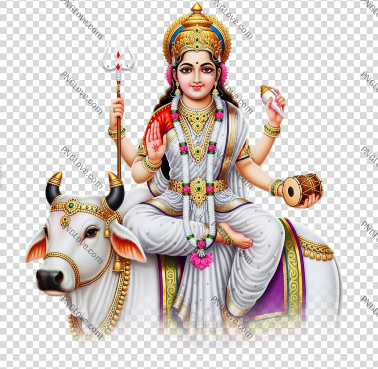 Goddess Mahagauri PNG | Free Transparent Navadurga Image...