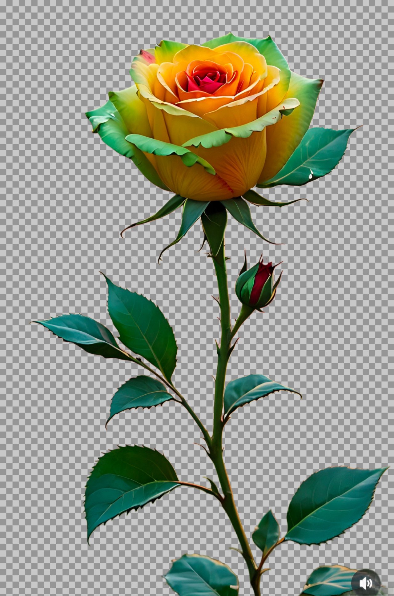 Yellow green rose flower PNG image download
