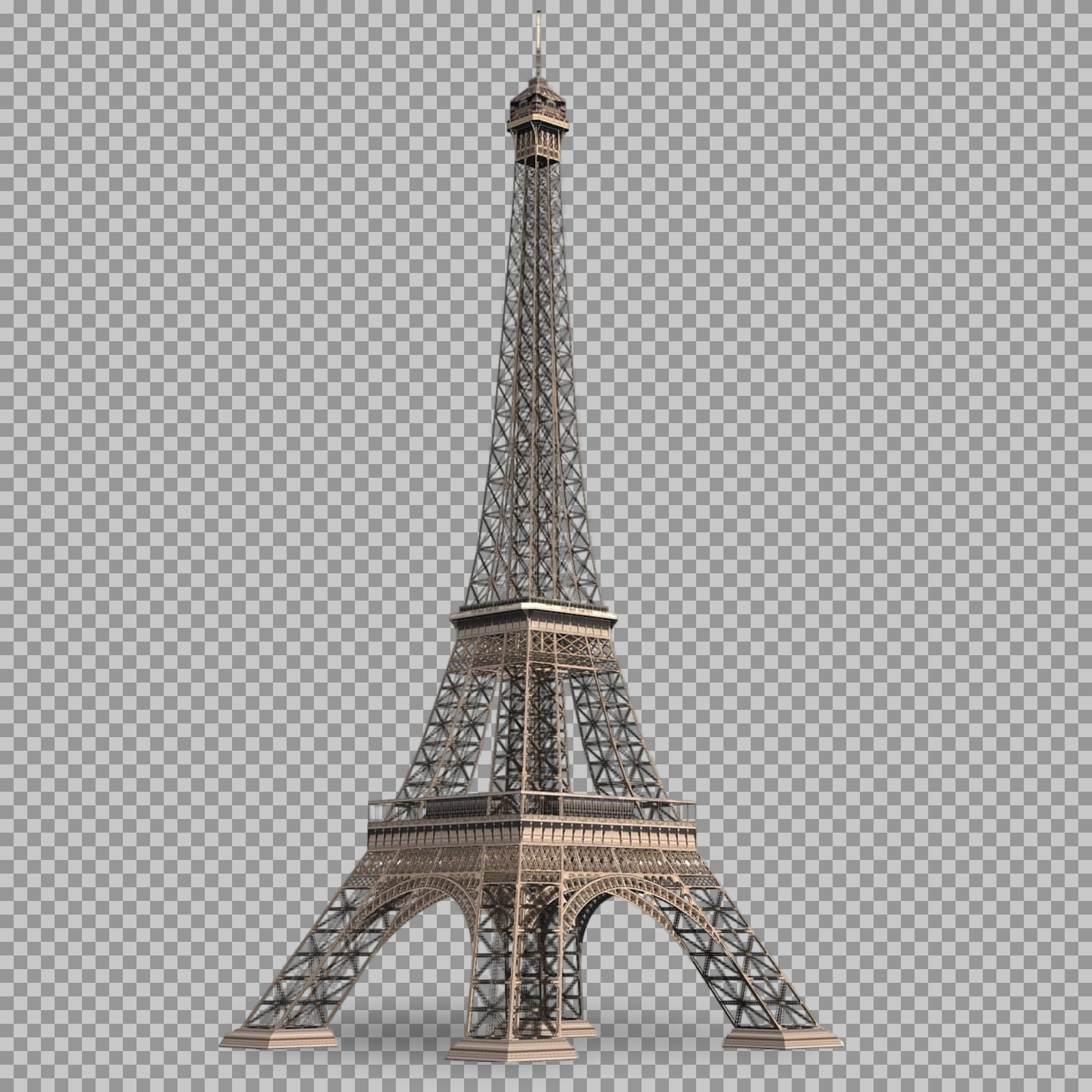 Eiffel Tower PNG | High-Resolution 3D Render with Transparent Background...