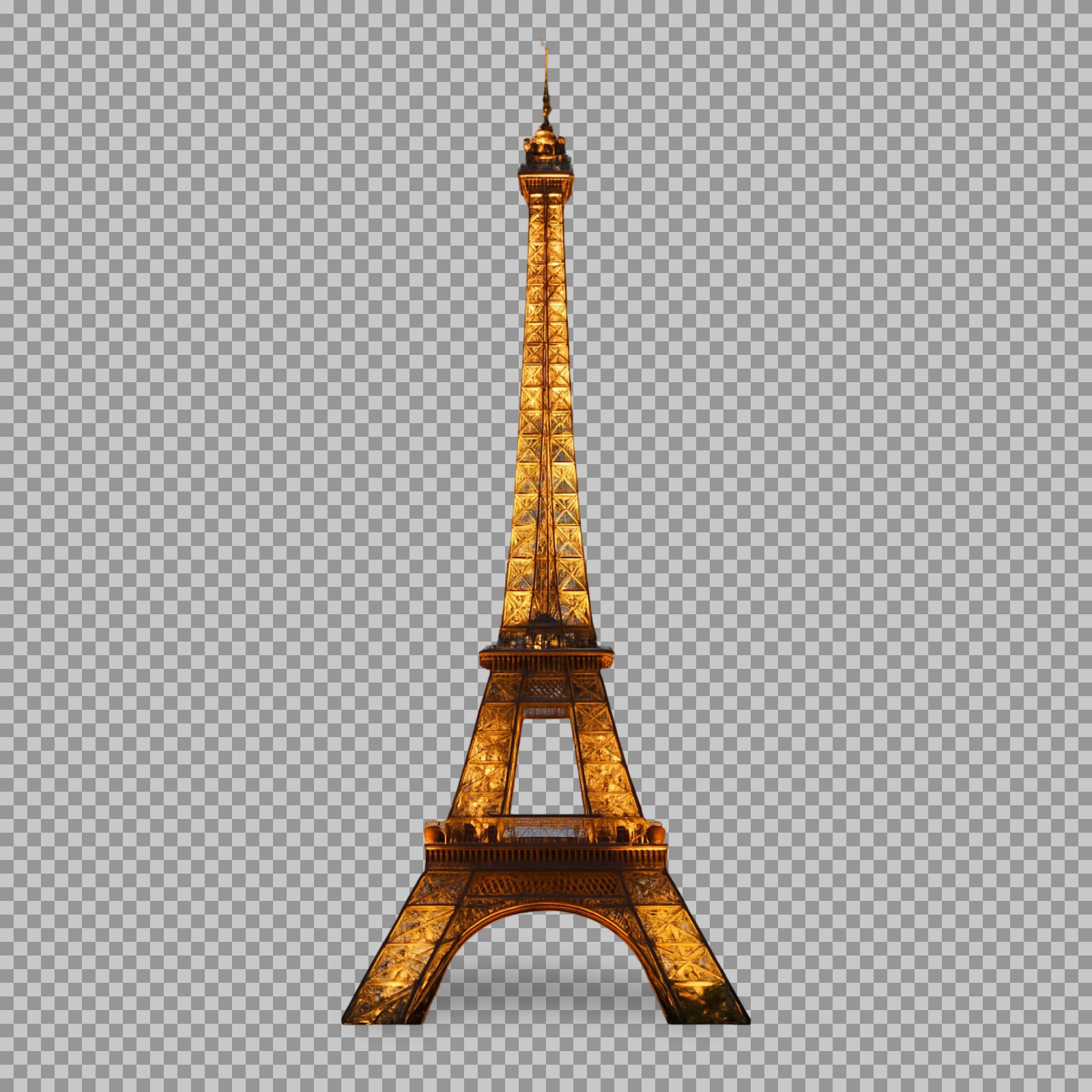 Free Eiffel Tower Night PNG | Golden Lights Cutout