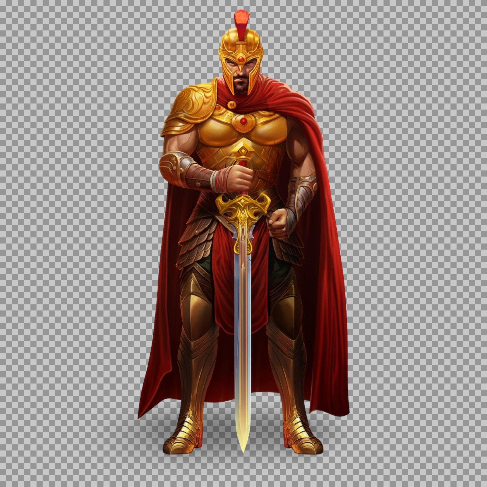 Epic Roman General with Sword | Fantasy Warrior PNG...