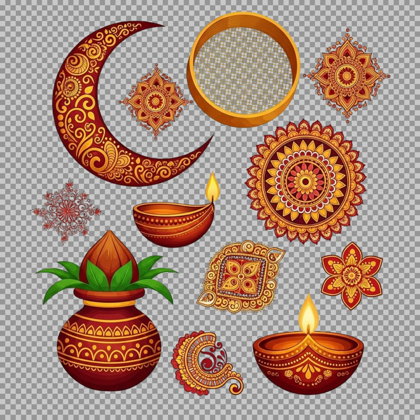 Karwa Chauth Clipart & Design Elements | PNG Download