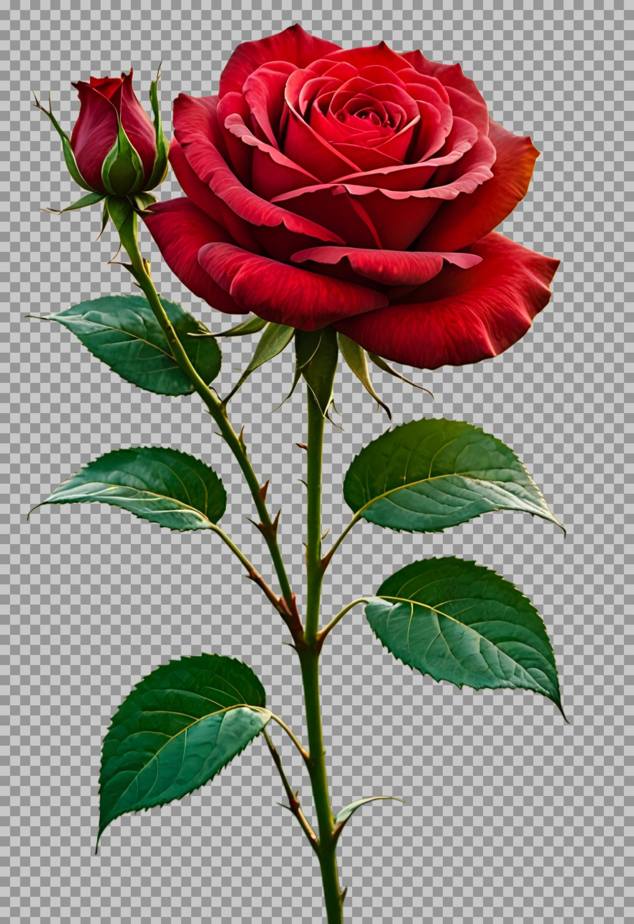 A red rose with Kali PNG transparent image download