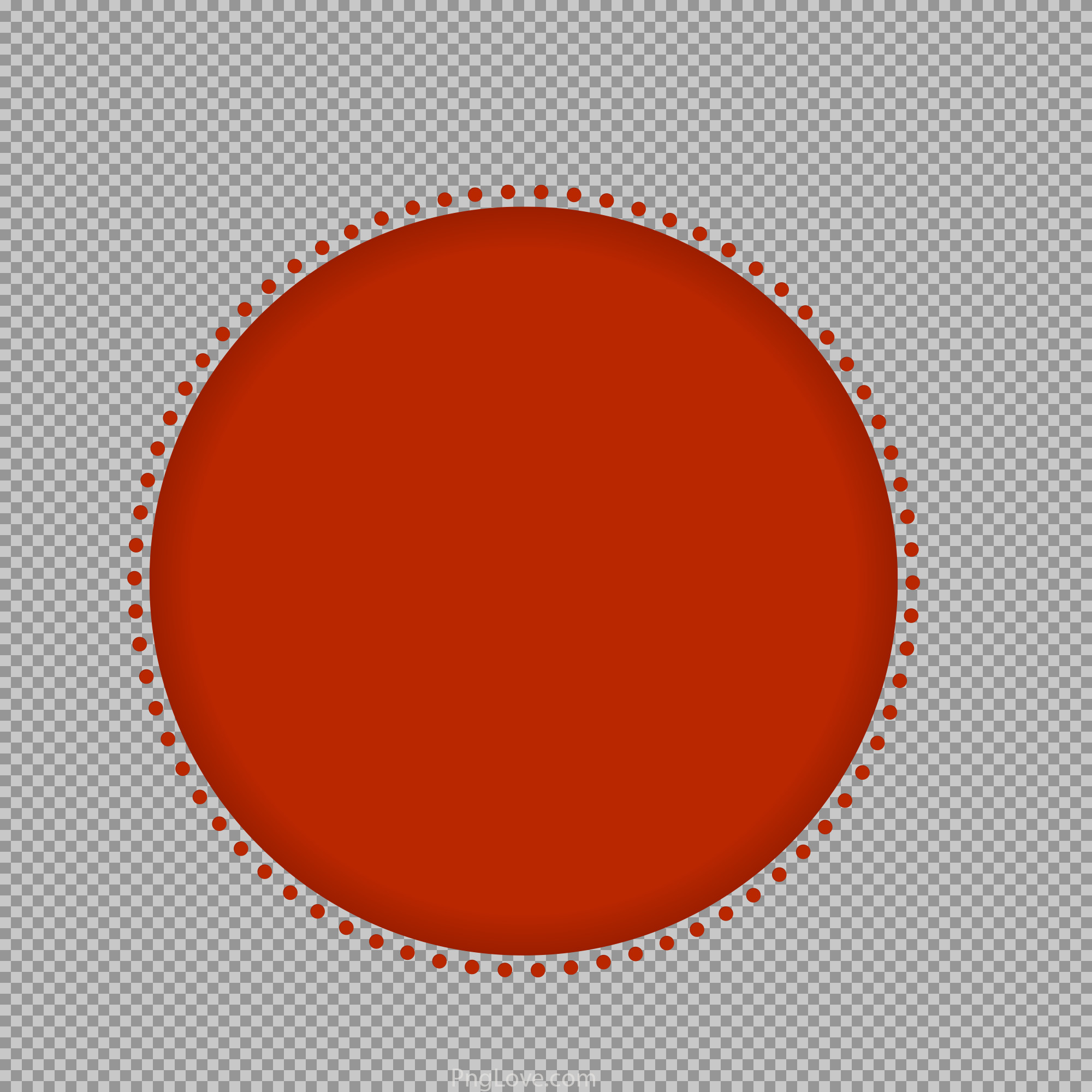 Red Circle with Dotted Border PNG | Free Frame Element