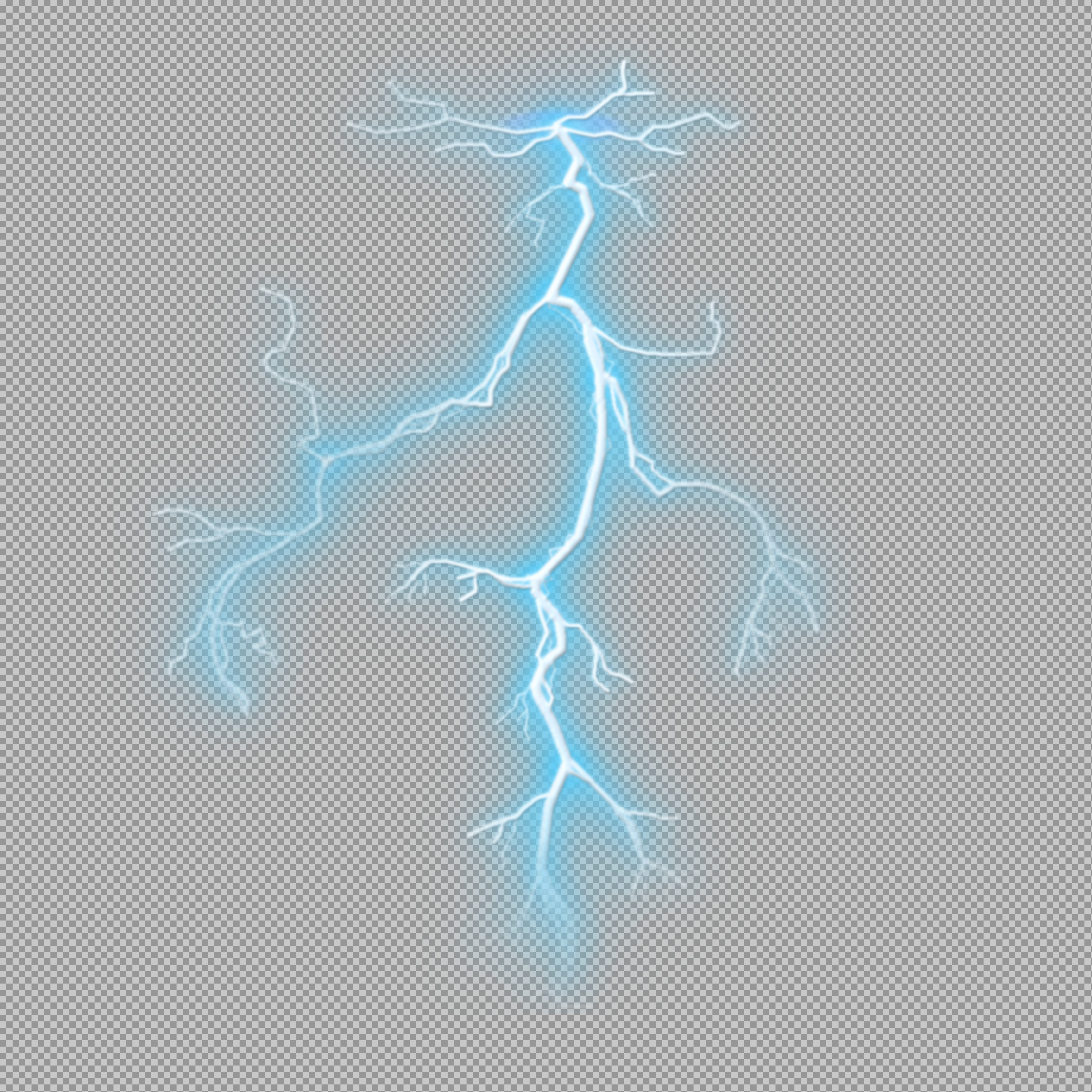 Electric Lightning Effect PNG | Blue Energy Aura