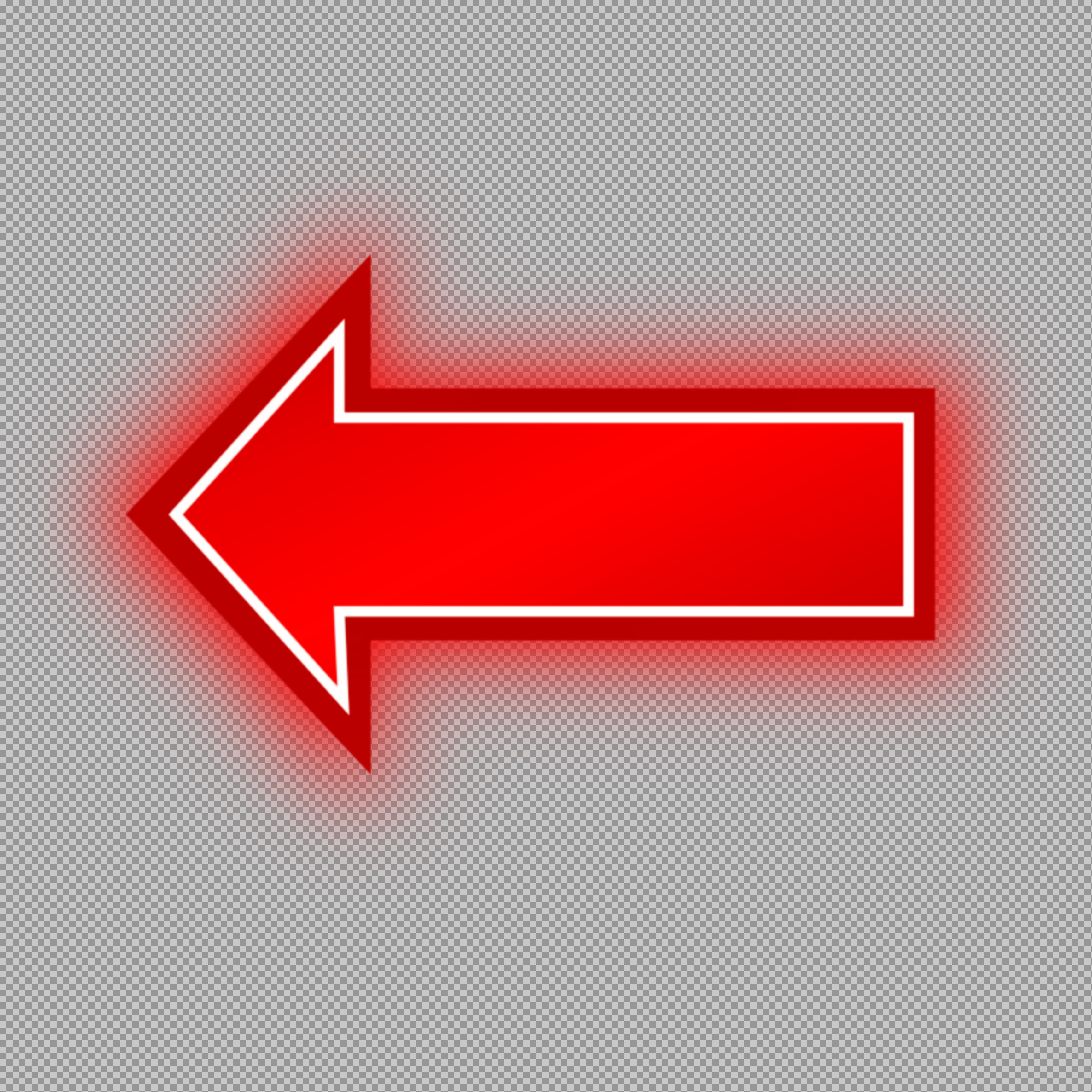 Free Red Left Arrow PNG | Transparent Directional Clipart