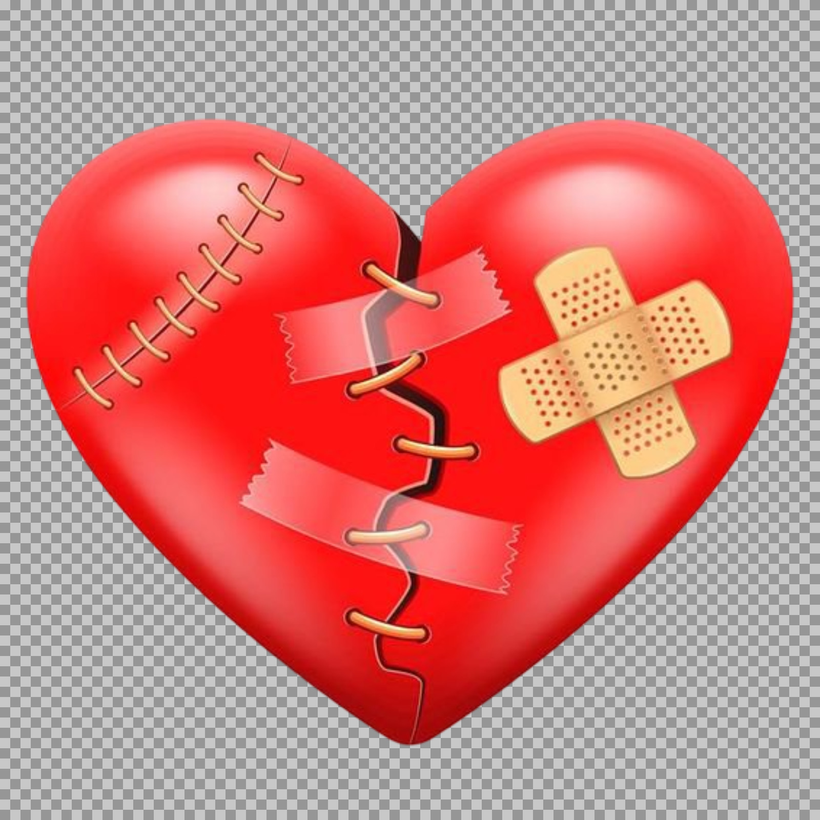 Mended Broken Heart PNG | Symbol of Healing & Recovery