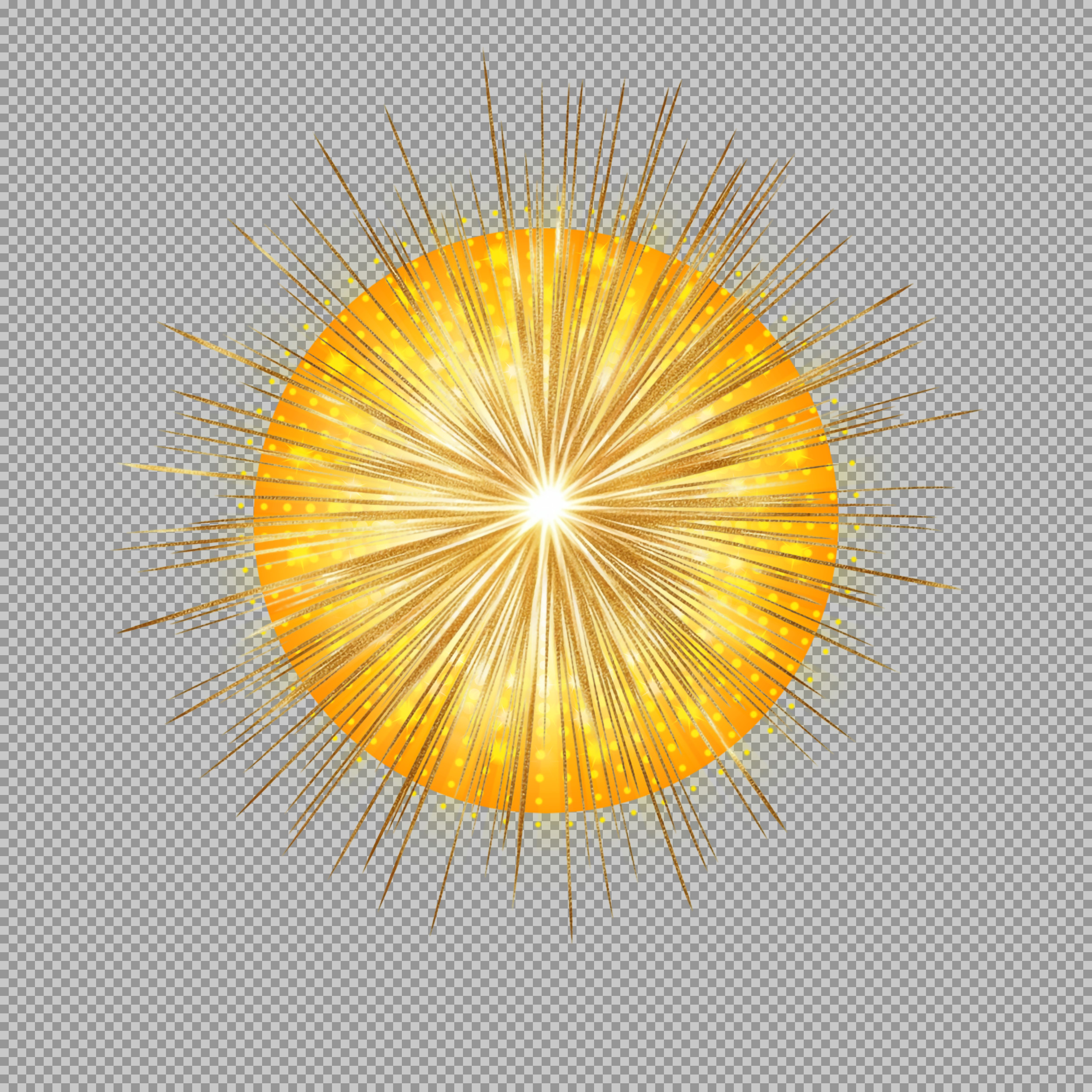 Golden Sunburst PNG | Abstract Light Ray Illustration...