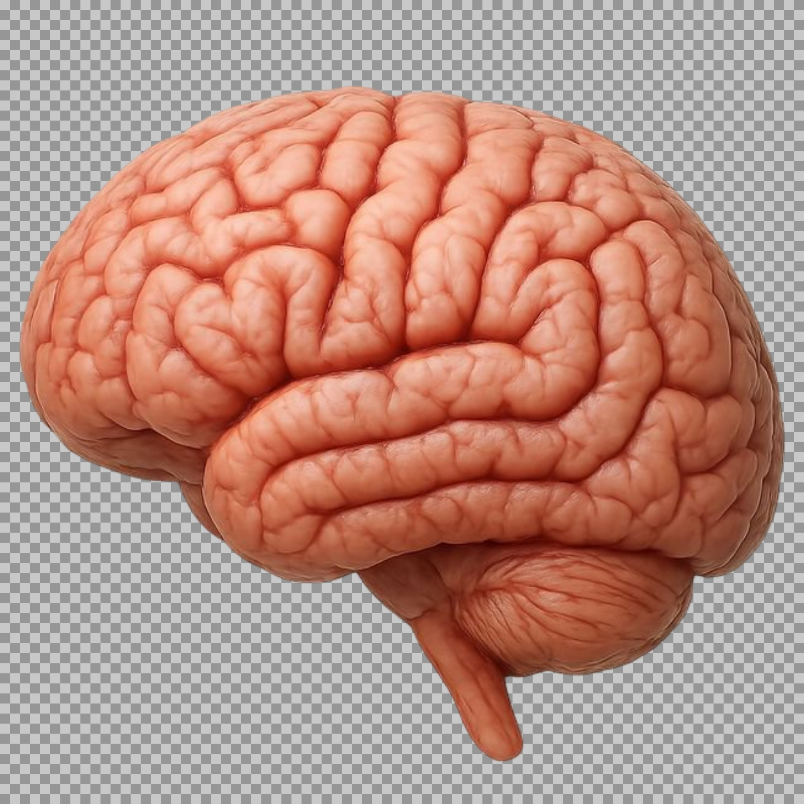 Realistic Human Brain PNG | Anatomical 3D Illustration...