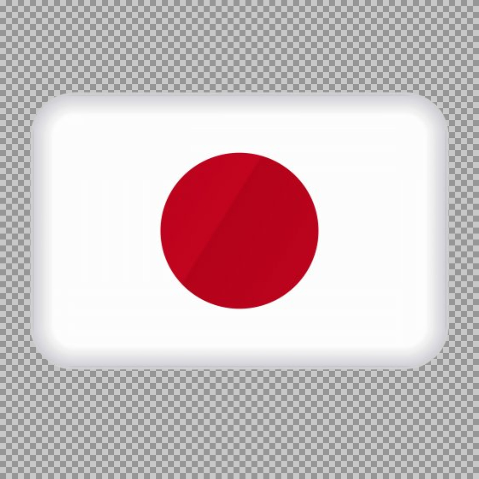 Japan Flag Icon PNG | Glossy Japanese Button Graphic...