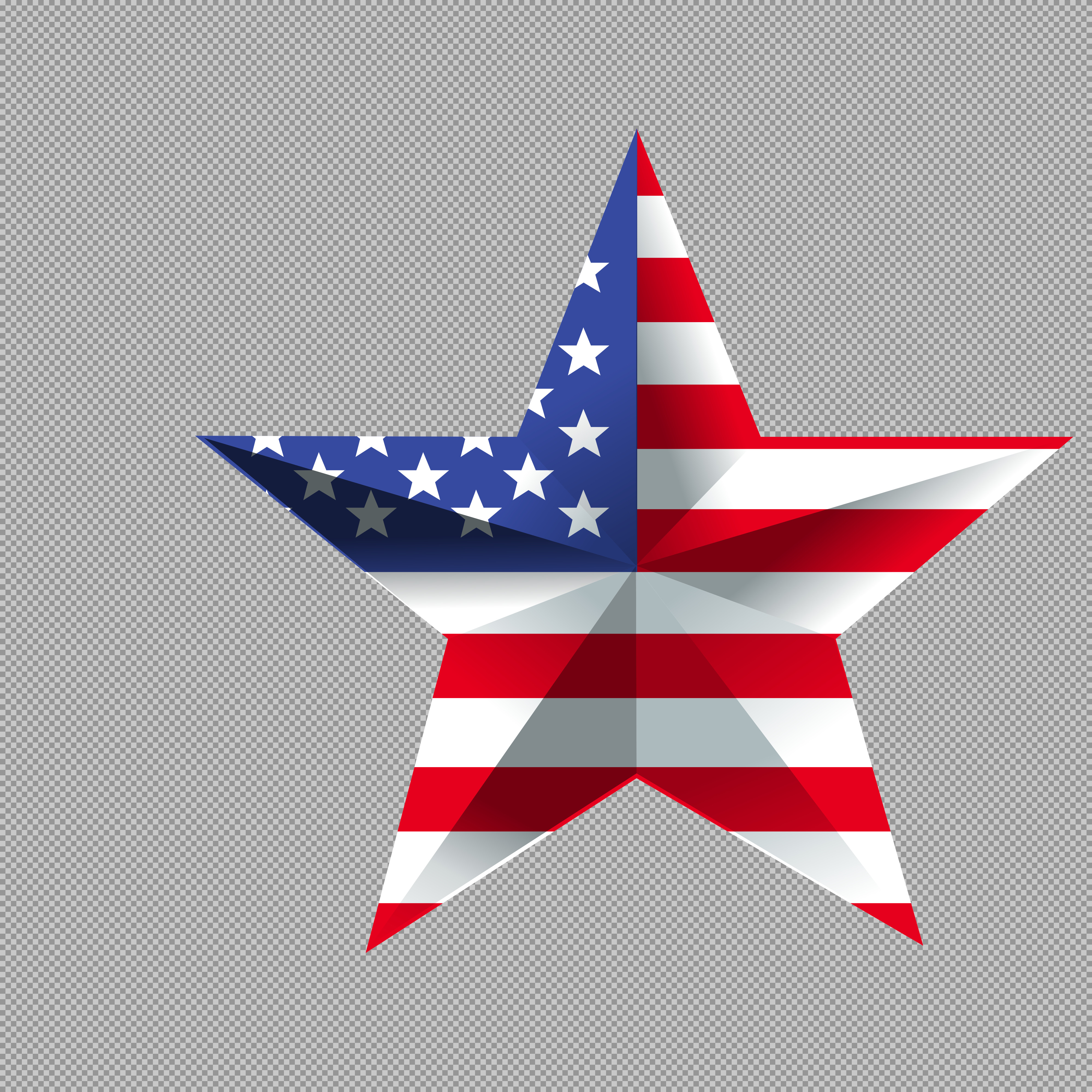 Patriotic American Flag Star PNG | 3D USA Icon...