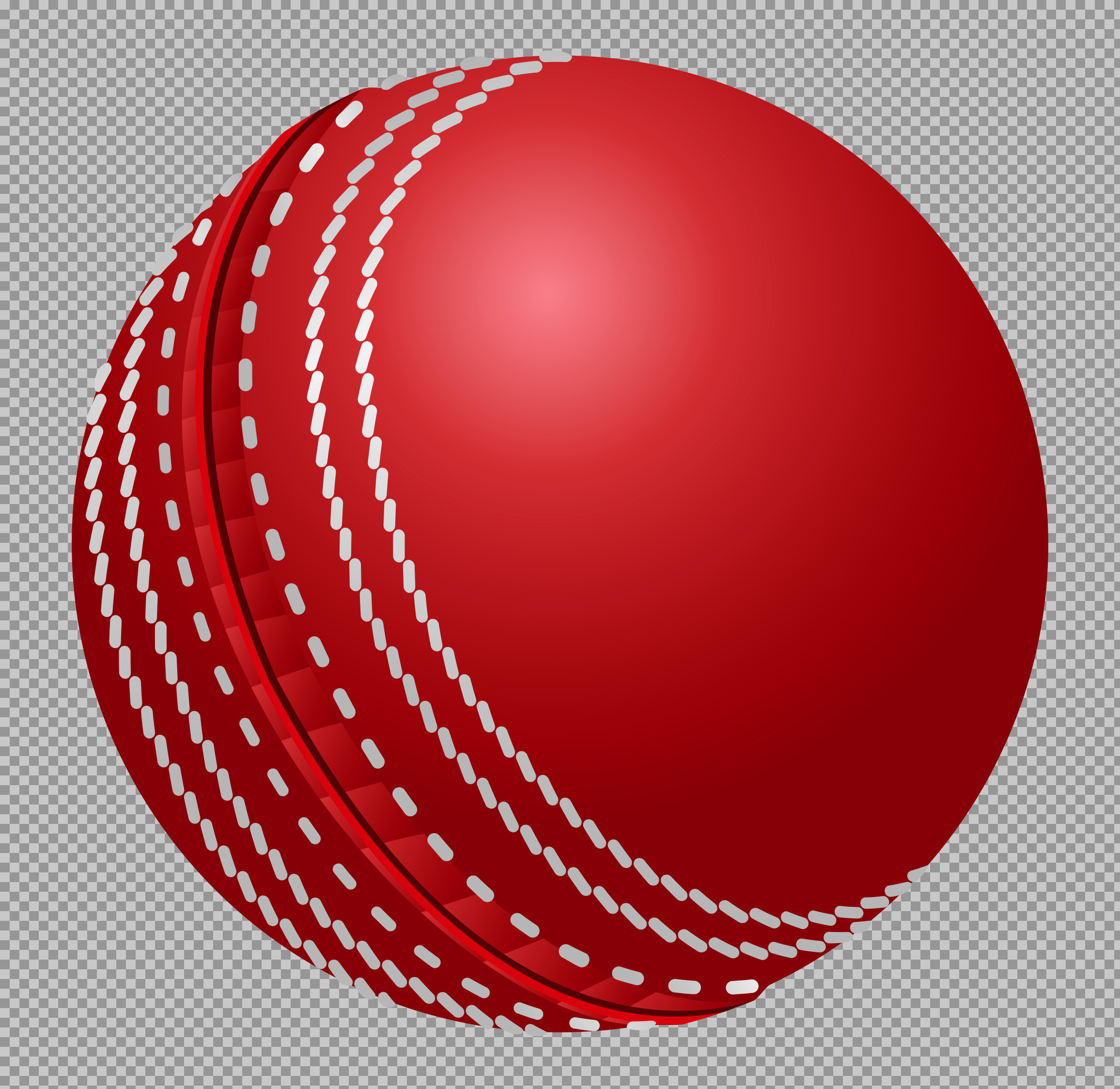 Red Cricket Ball PNG | Free Sports Graphic