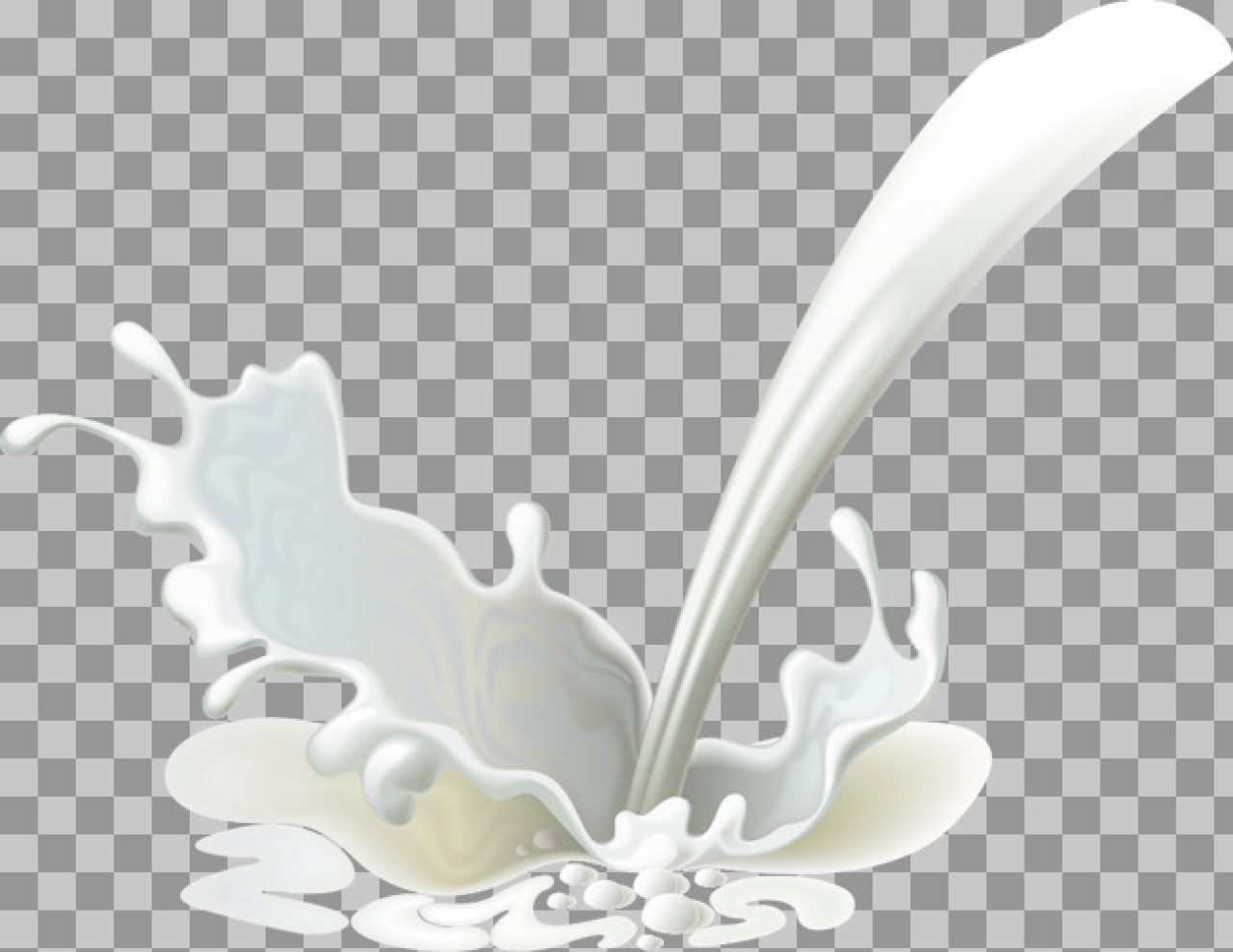 Pouring Milk Splash PNG | Isolated Dairy Graphic...