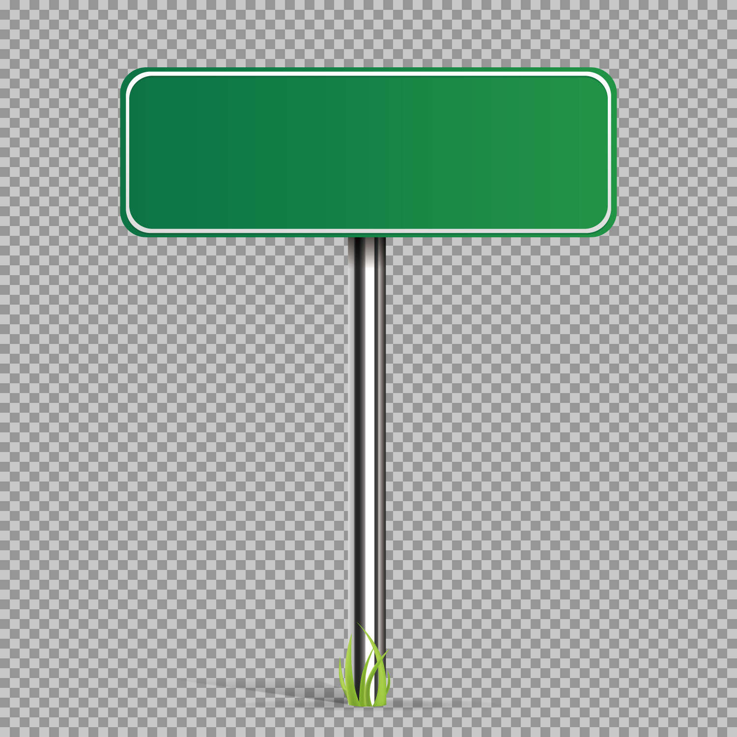 Blank Green Road Sign PNG | Free Customizable Template