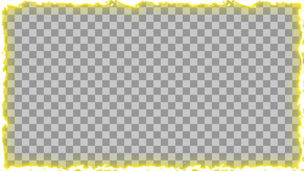 Free Yellow Grunge Frame PNG | Artistic Border for Download