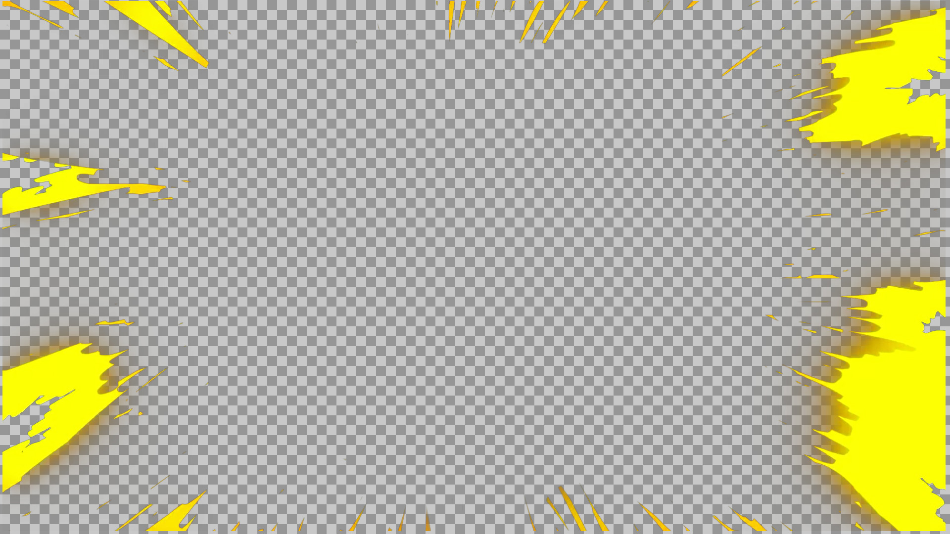 Golden Energy Frame PNG | Free Explosion Border Overlay